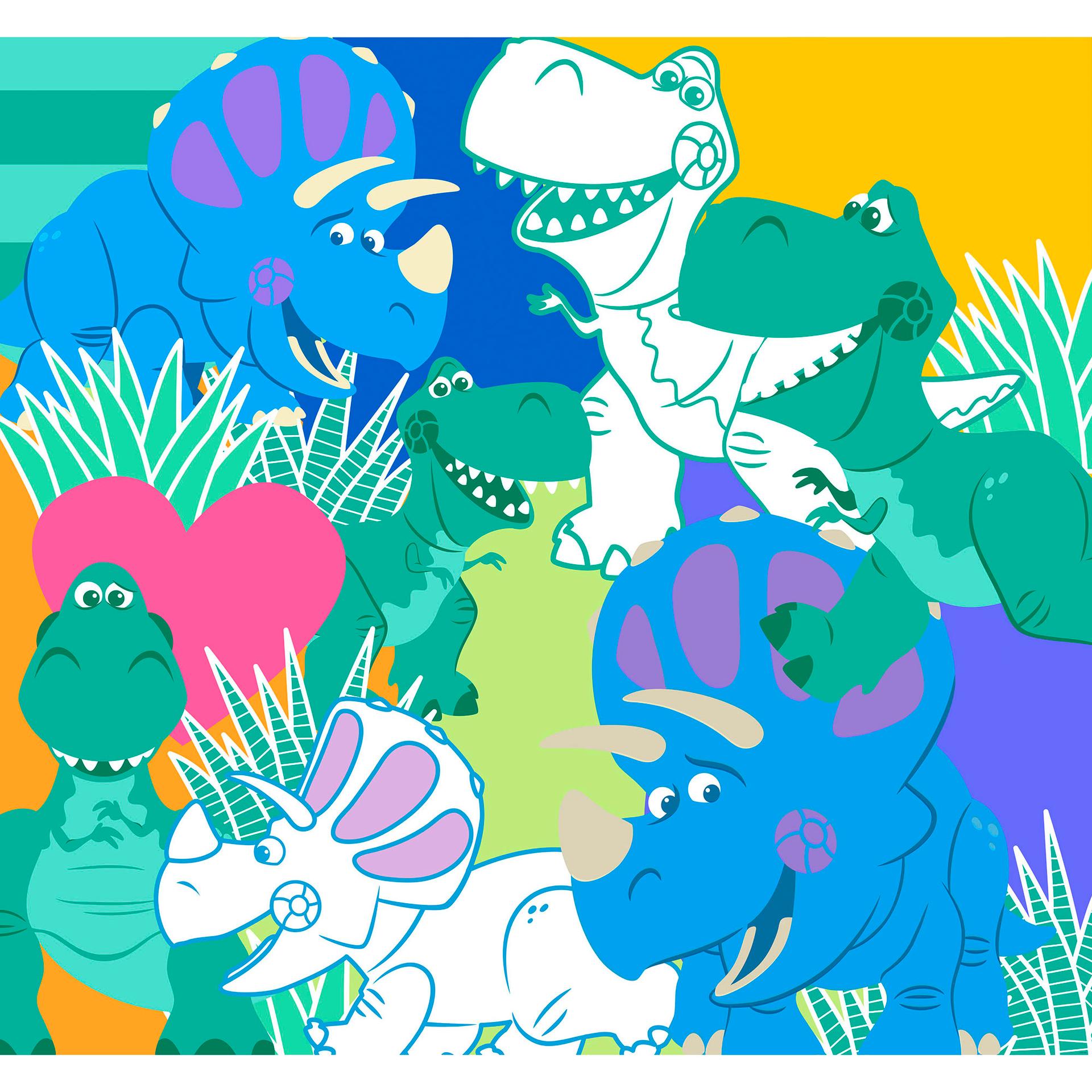 Kludetapet - Toy Story Rex og Trixie - 300 x 280 cm