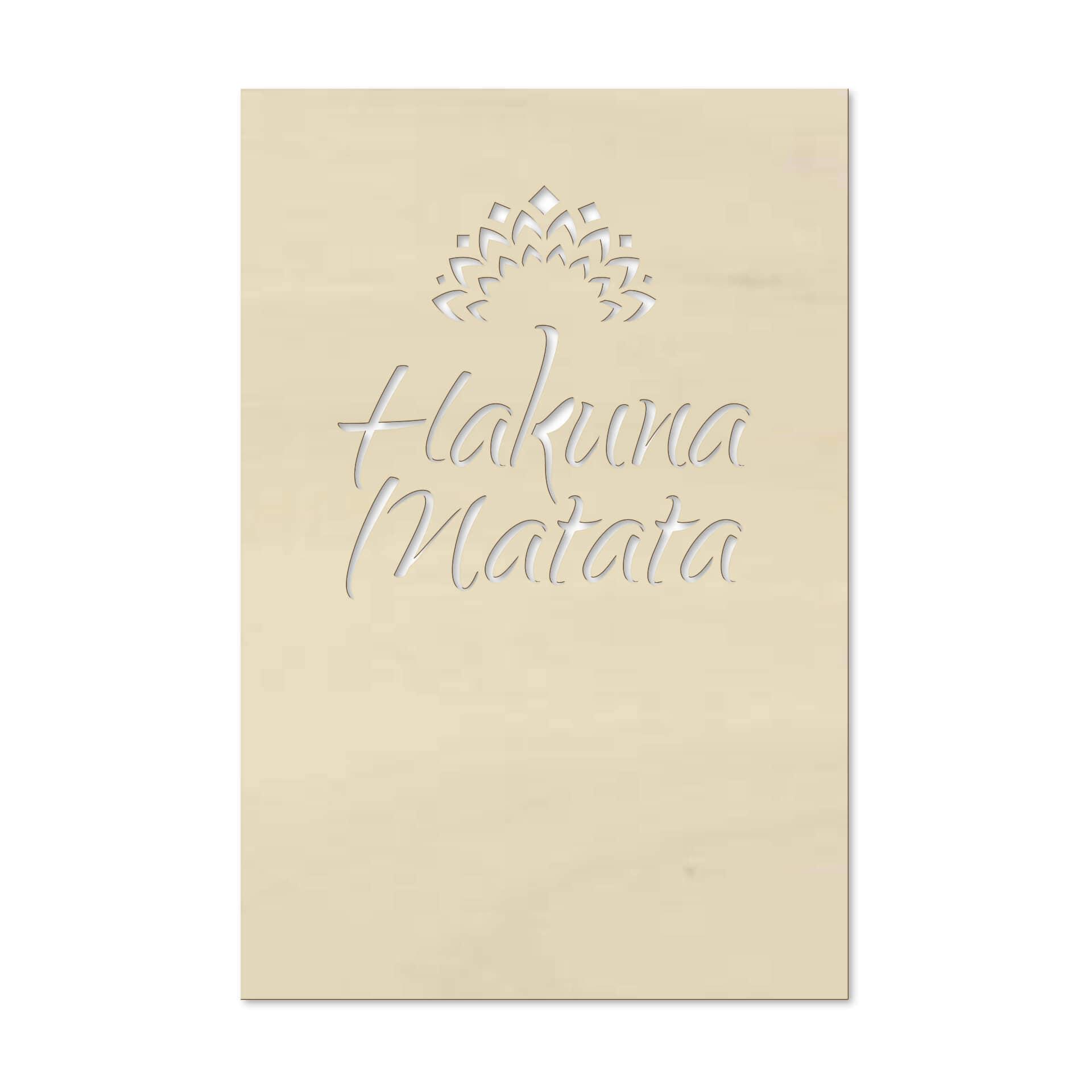 Decoro in legno - Hakuna Matata