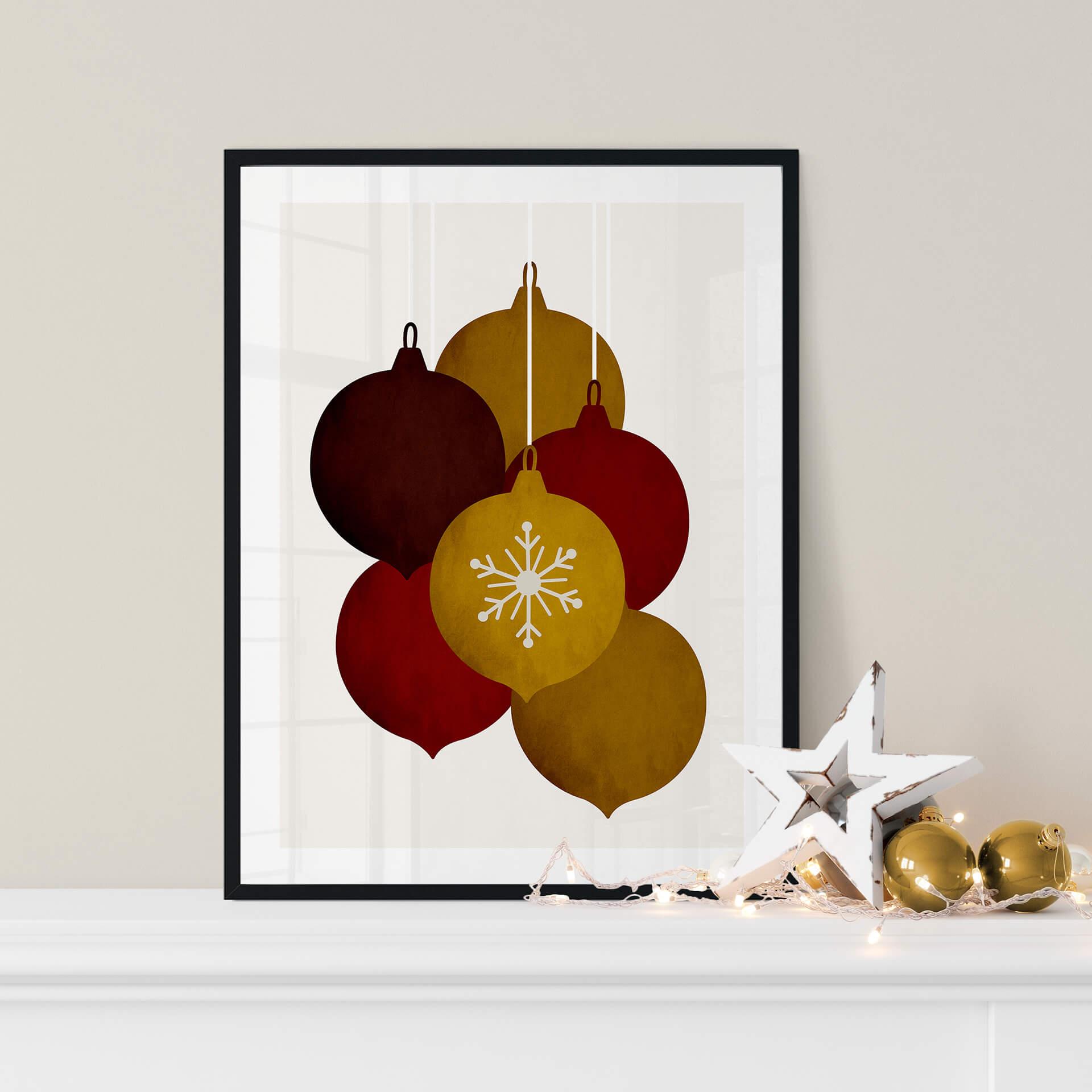 Poster Kubistika - Jingle Bells Kerstposter