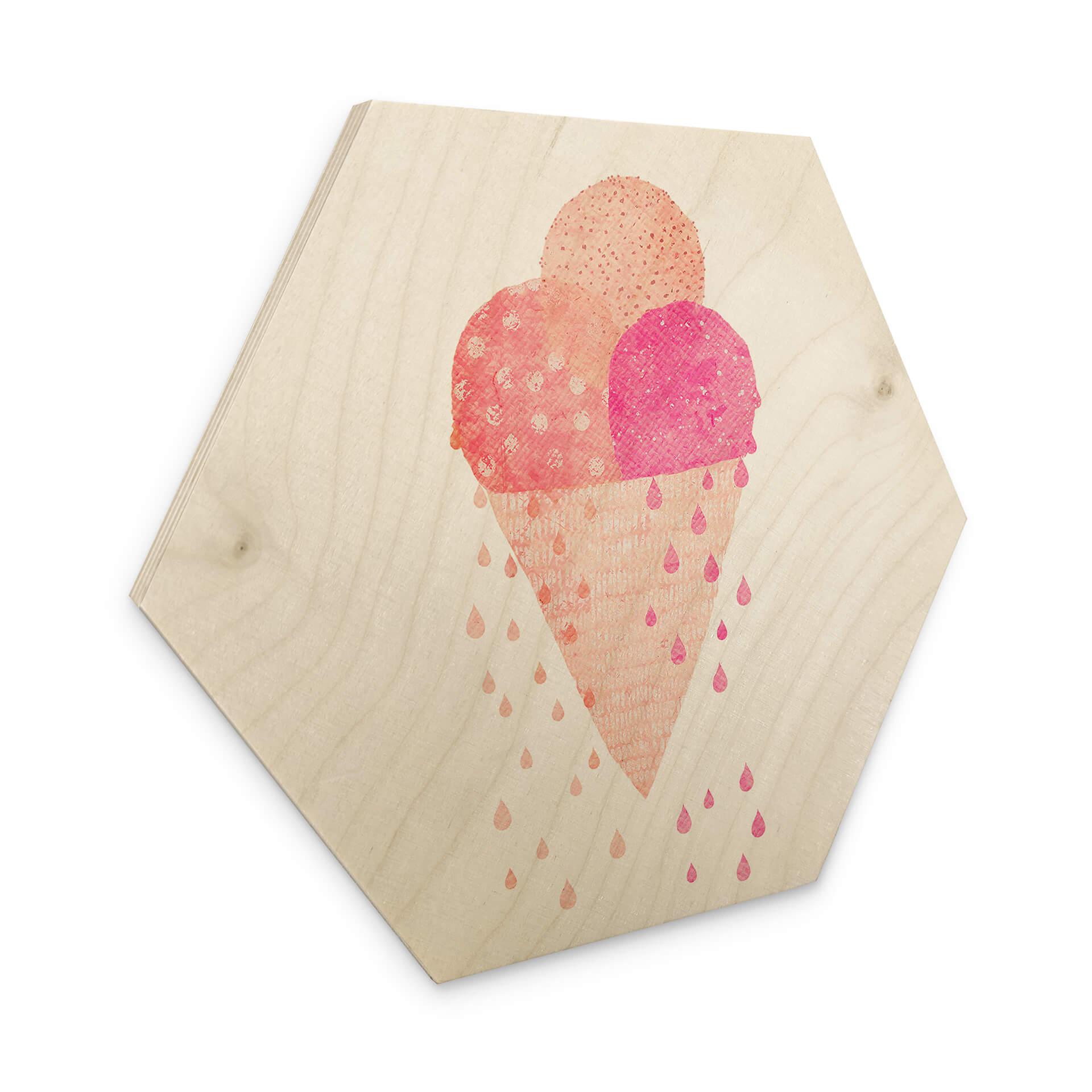 Sekskantet træ Treechild - Ice Cream in Summer