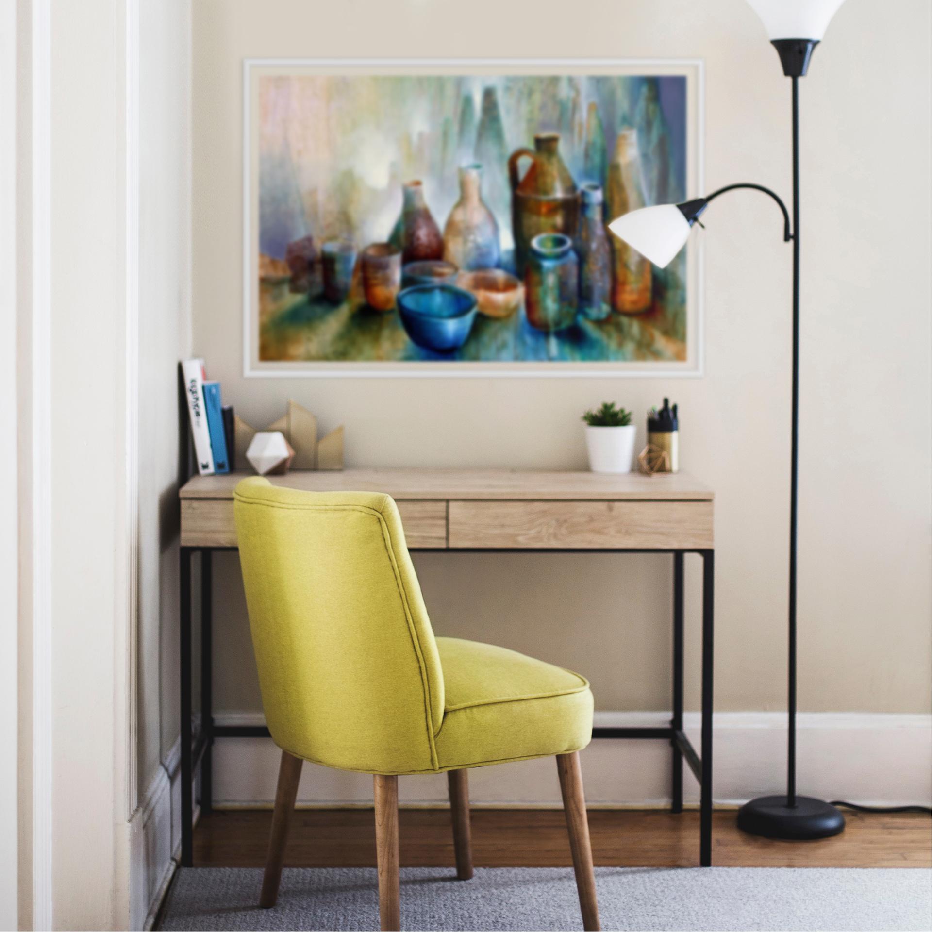 Wallprint Schmucker - Stillleben mit blauer Schale