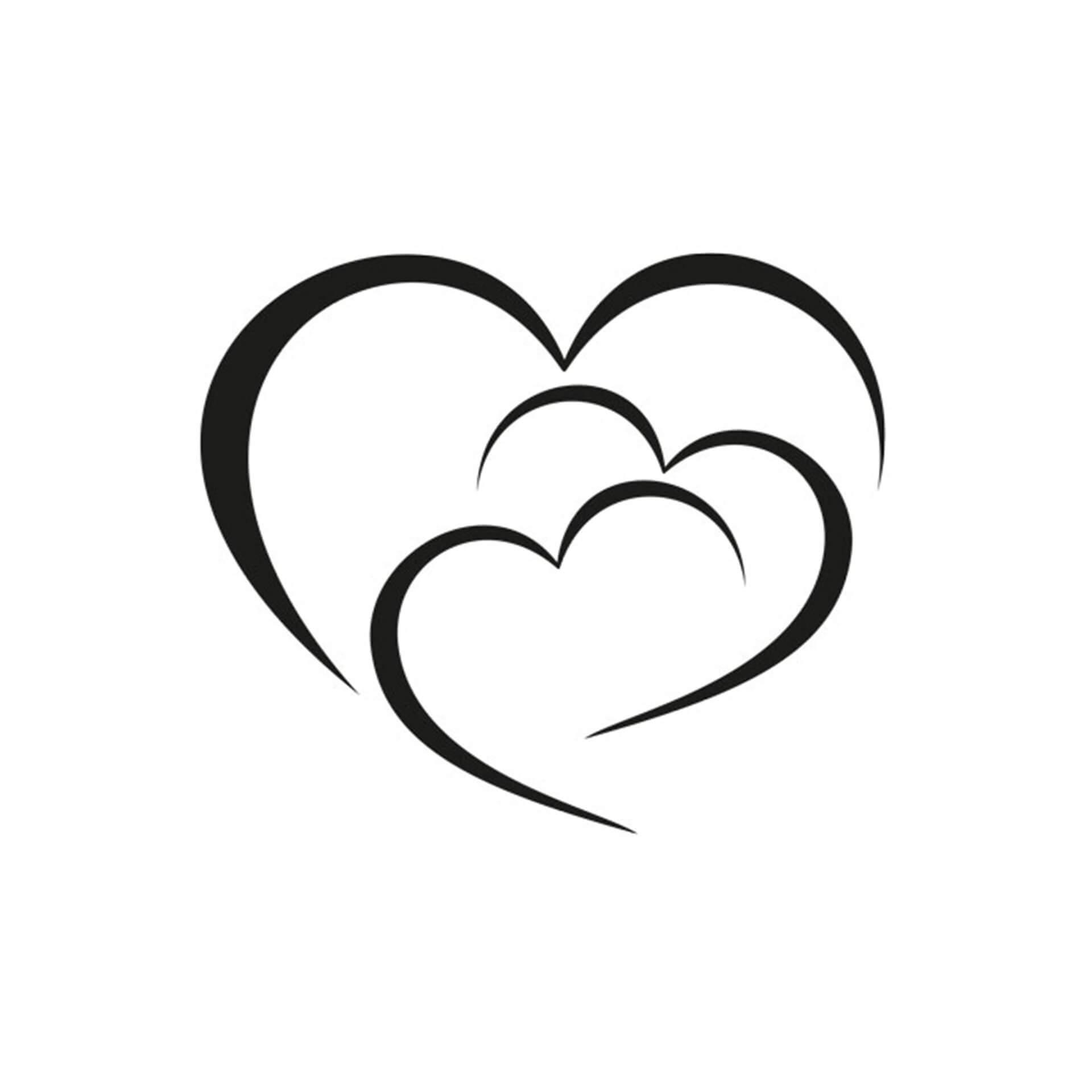 Wandtattoo Ewig dein - Herzen (2-farbig)