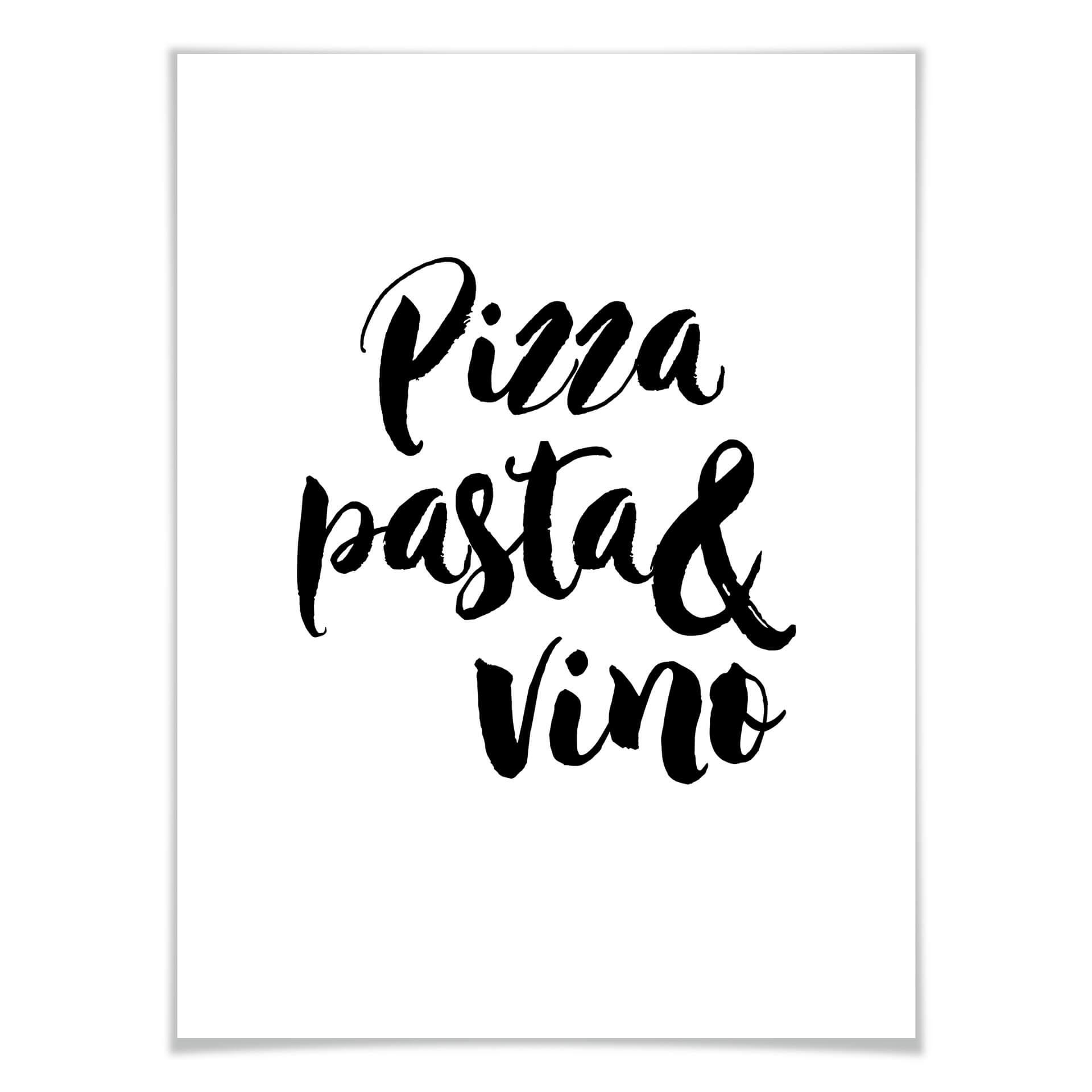 Plakat Pizza Pasta Vino