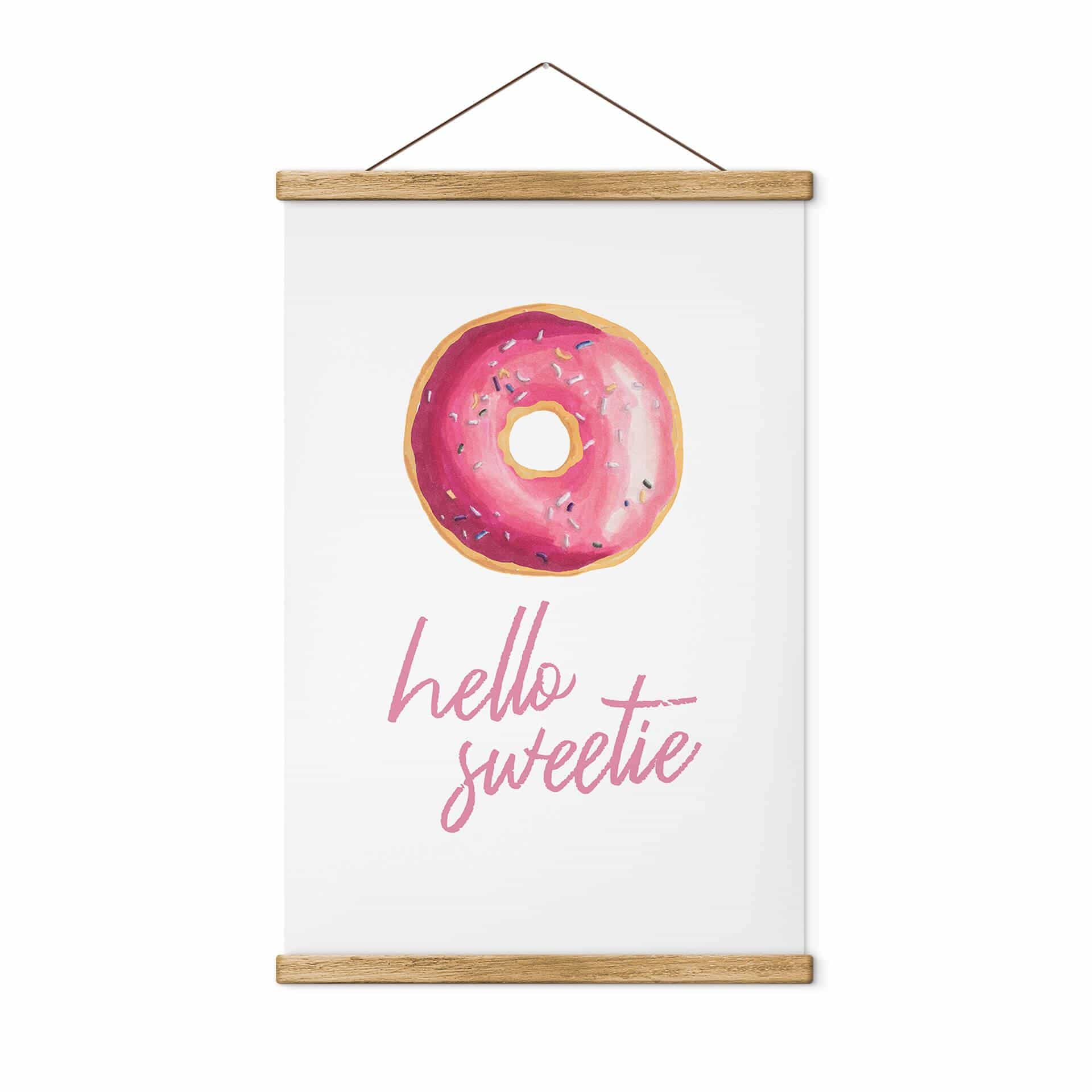 Tekstil plakat Donuts - Hello Sweetie
