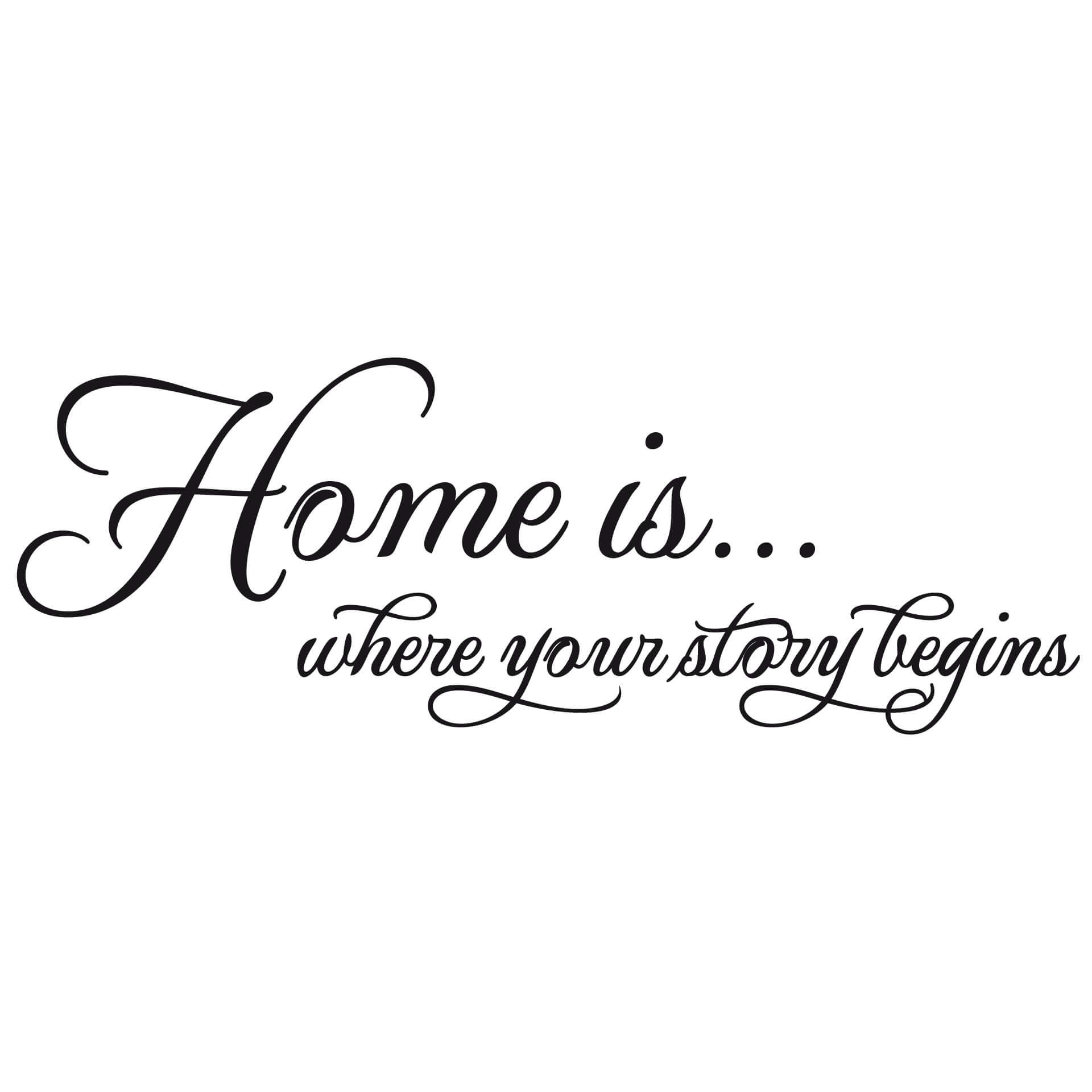 Adesivo murale - Home is where your story begins