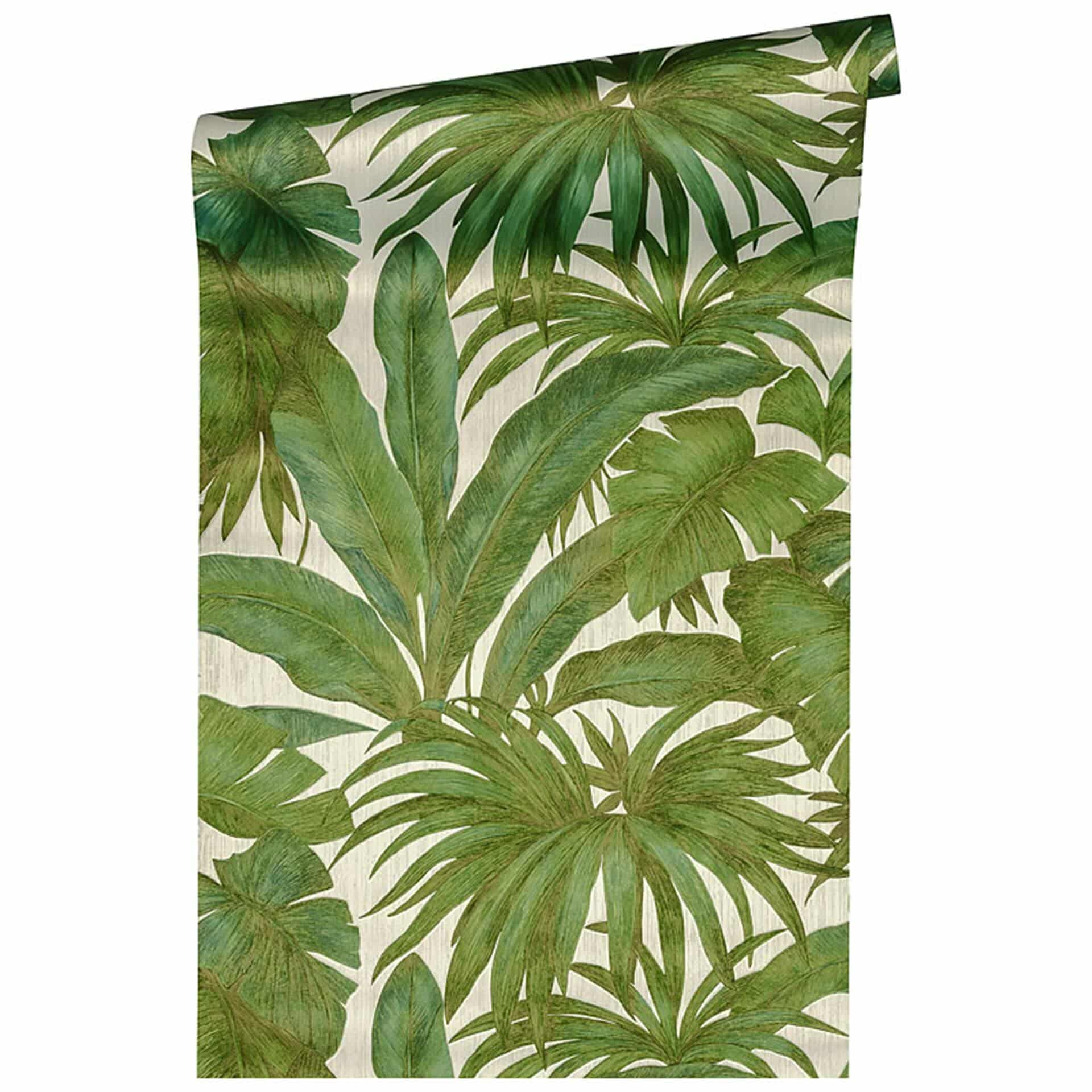 Versace fleecetapet Giungla palme grøn, beige, bronze
