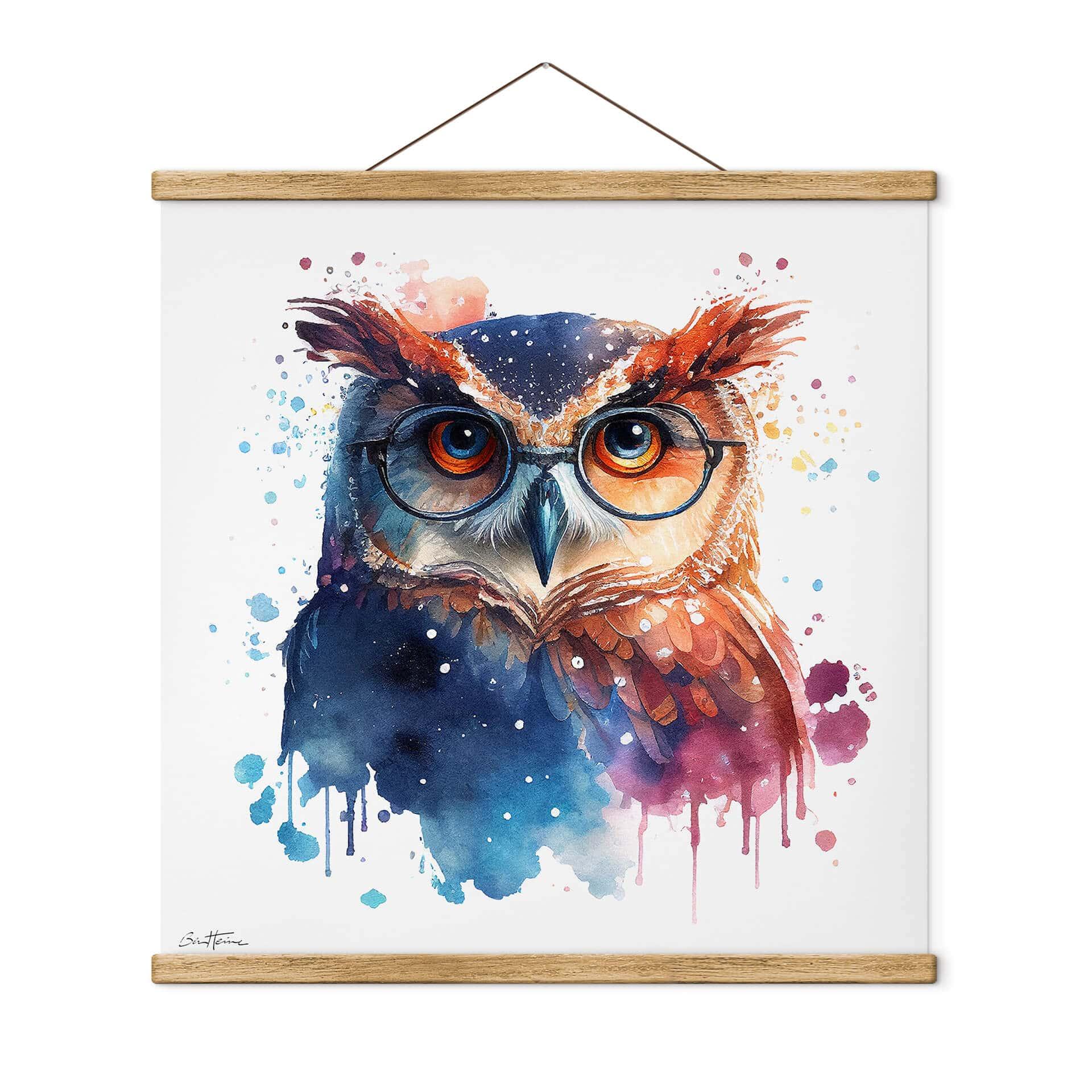 Tekstil plakat Heine - Intelligent Owl