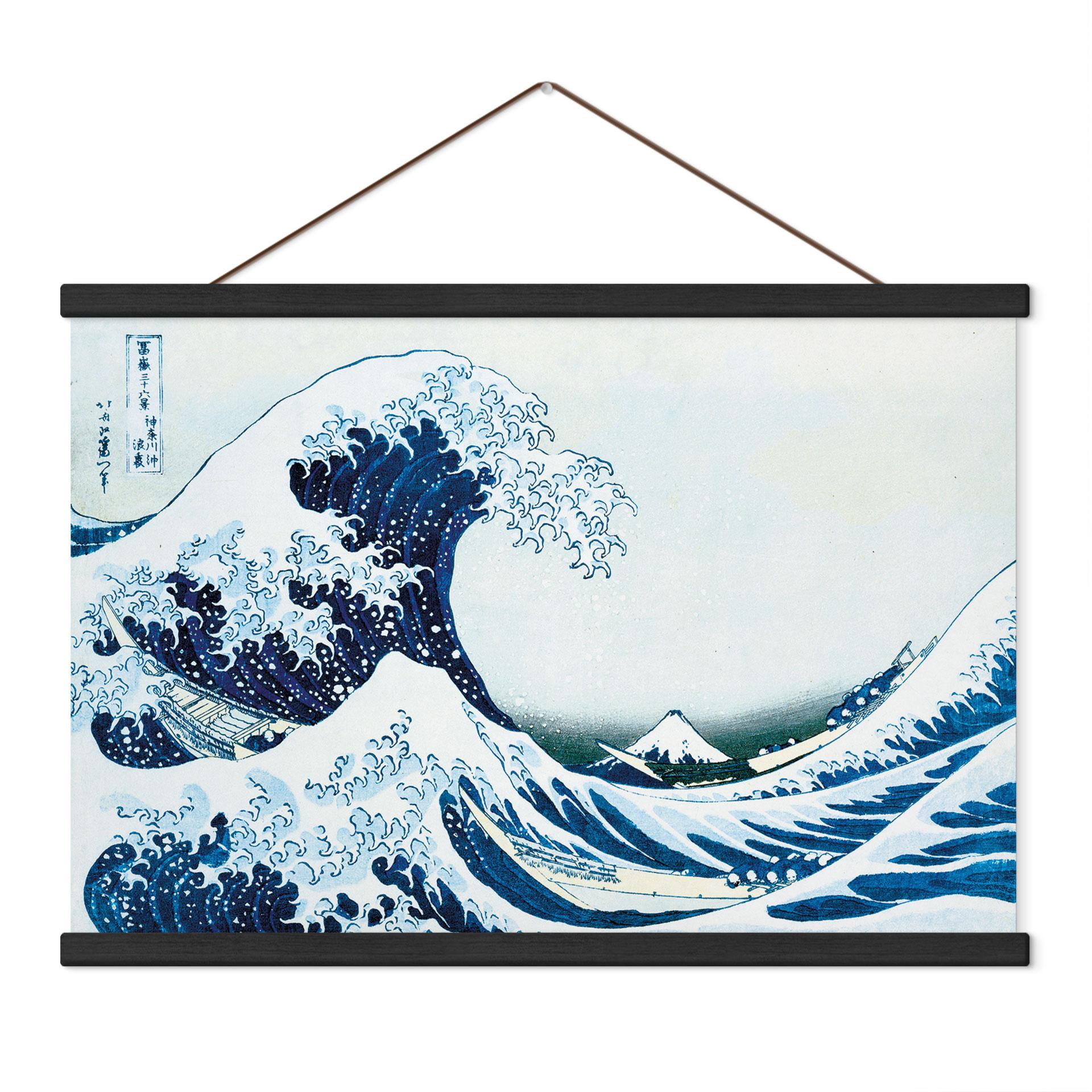 Textielposter - De grote golf - Hokusai