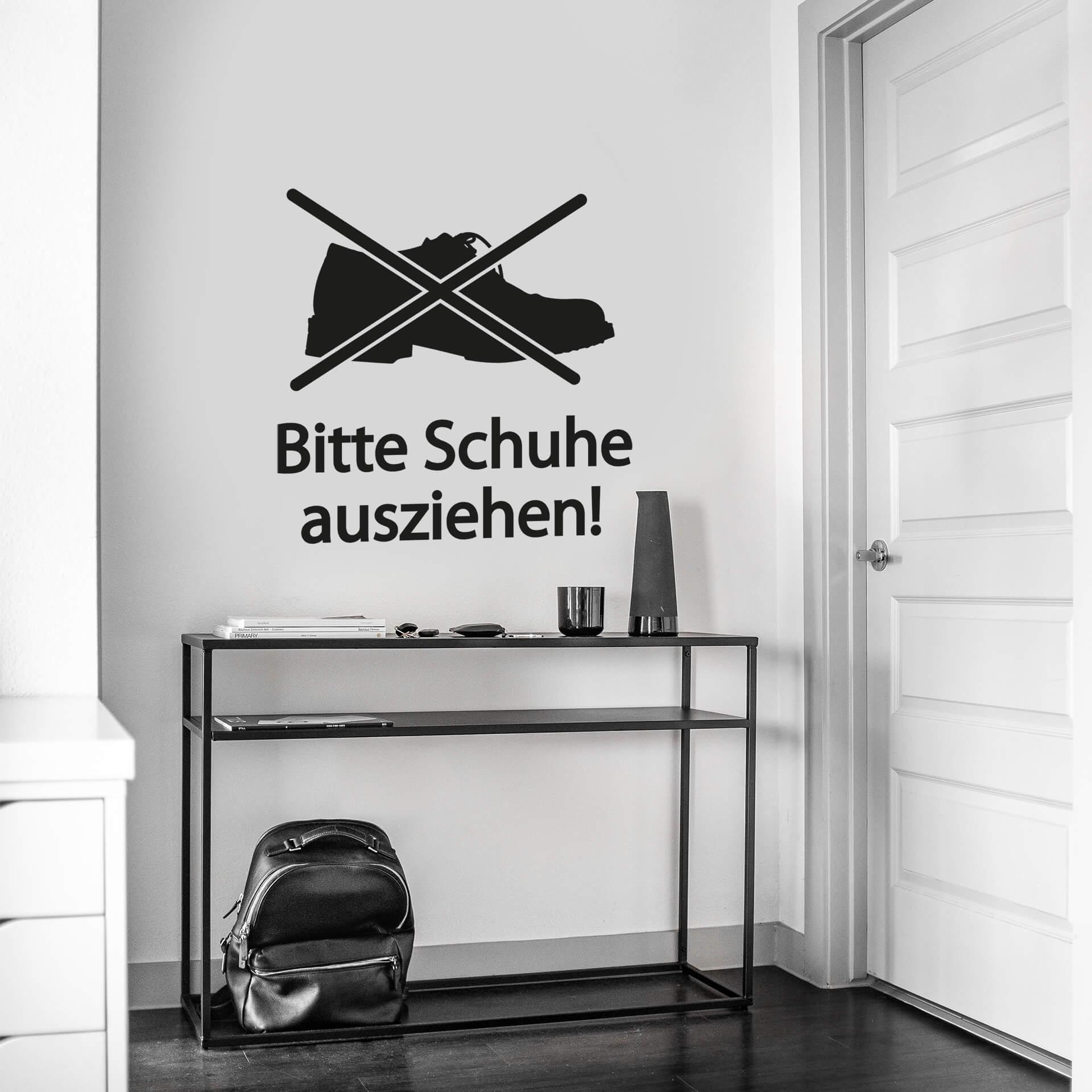 Wandtattoo Bitte Schuhe ausziehen 1