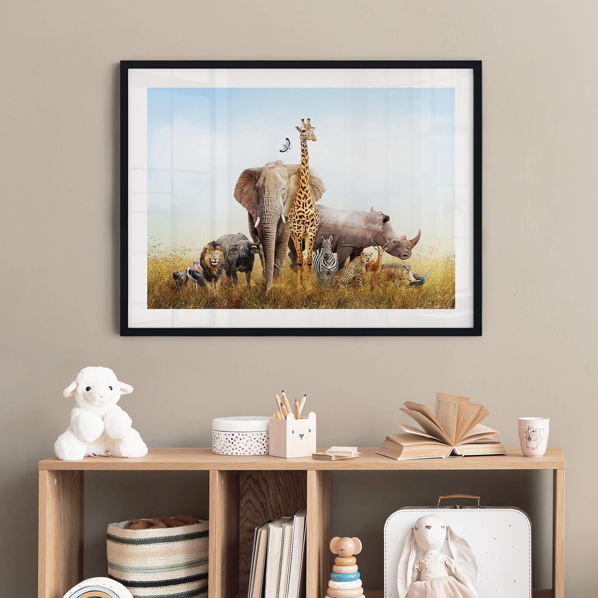 Póster de animales africanos