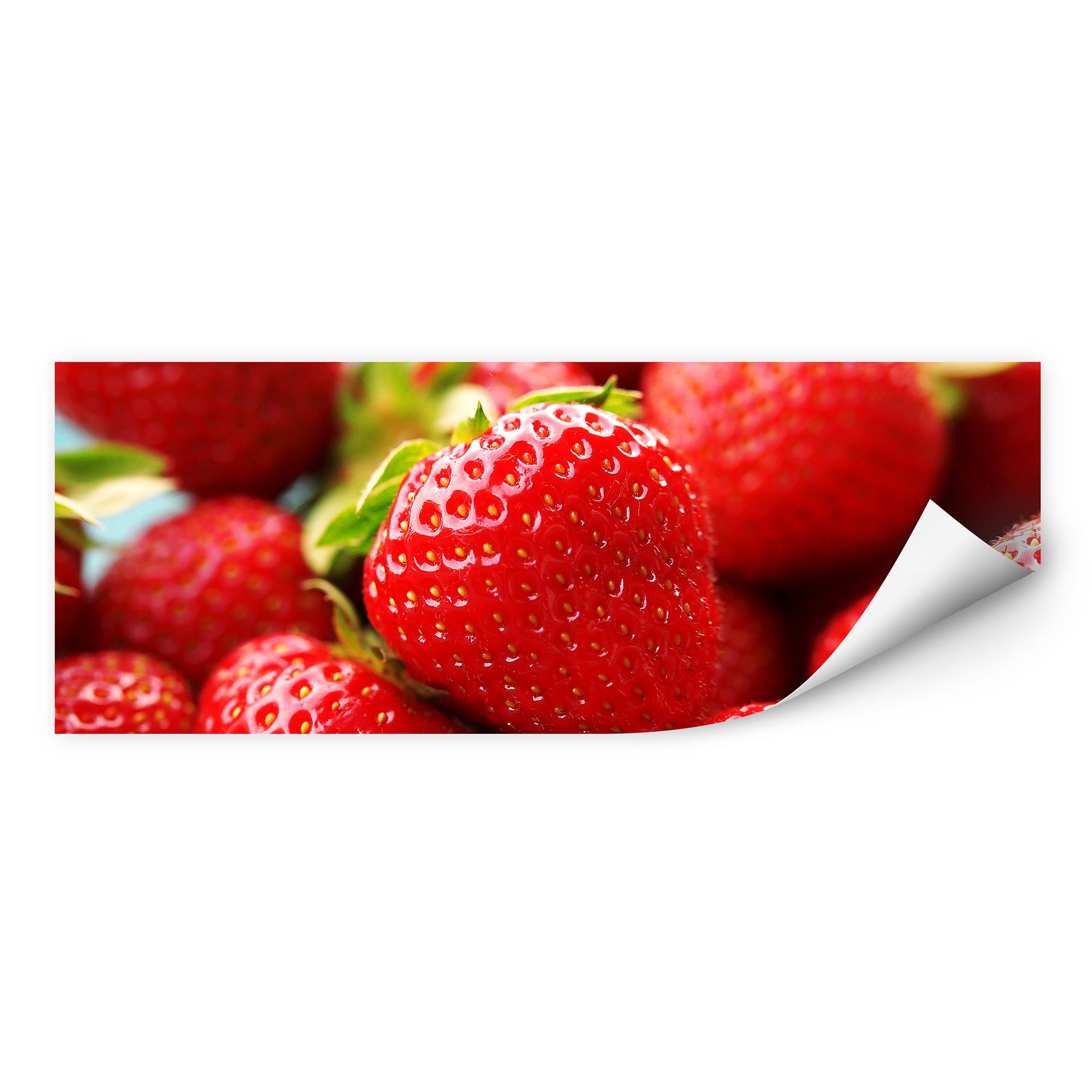 Affiche adhésive Fraises du jardin - panorama
