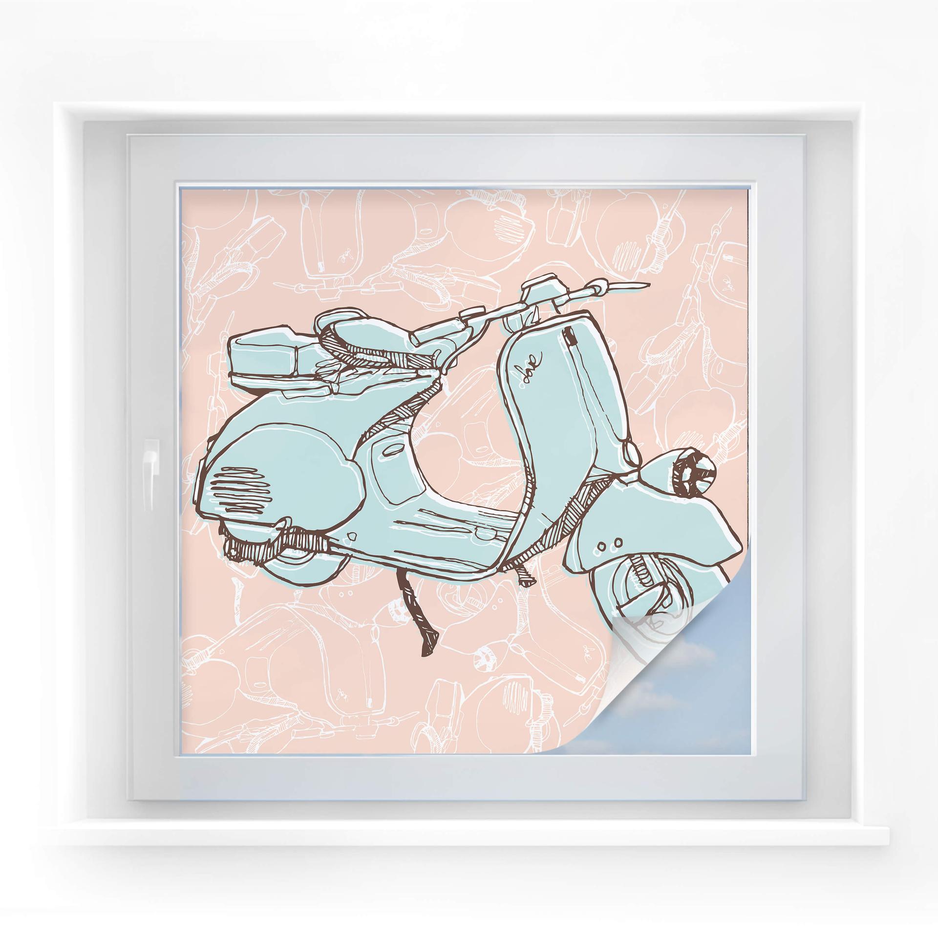 Film occultant - Illustrated Vespa - carré