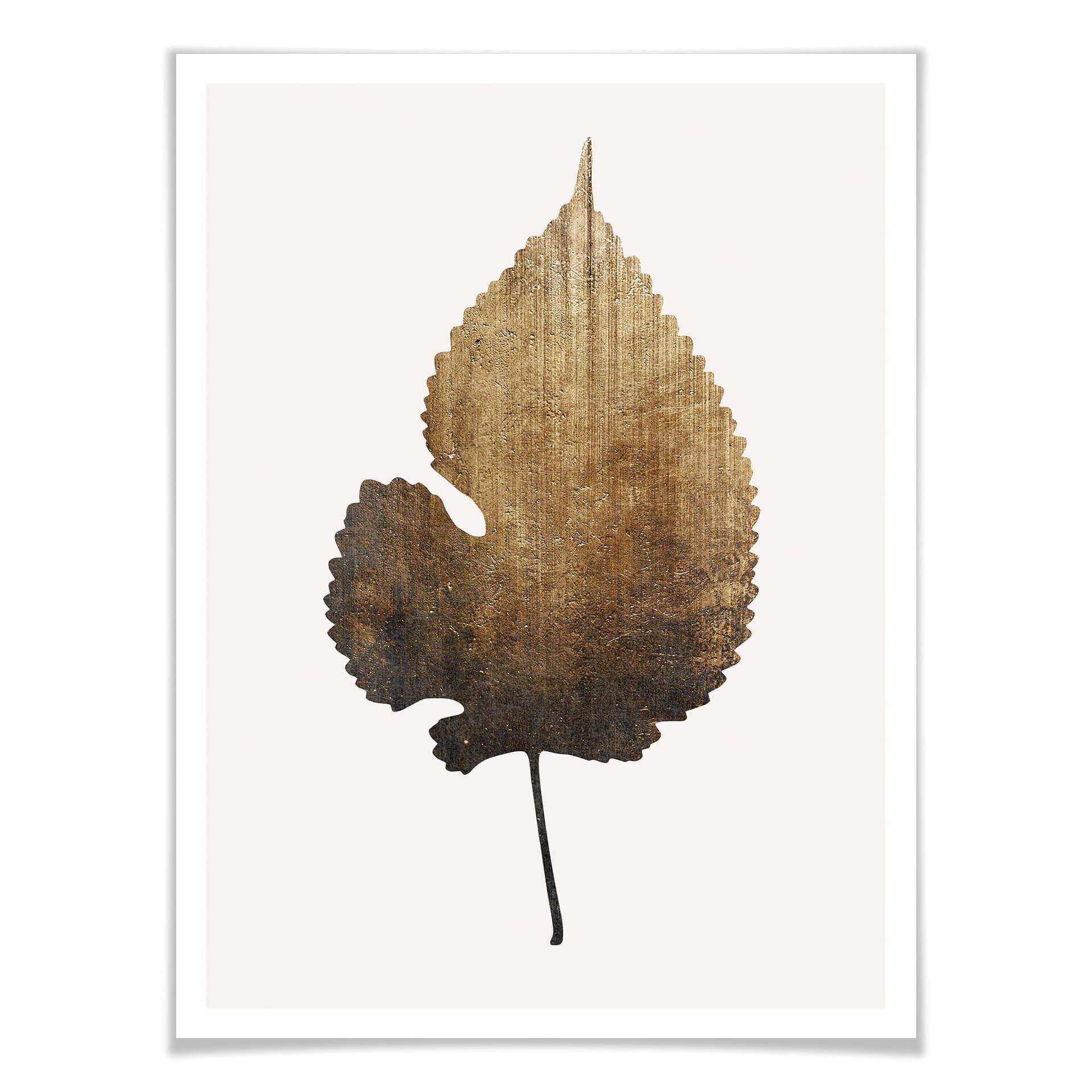 Poster Kubistika - Golden Leaf