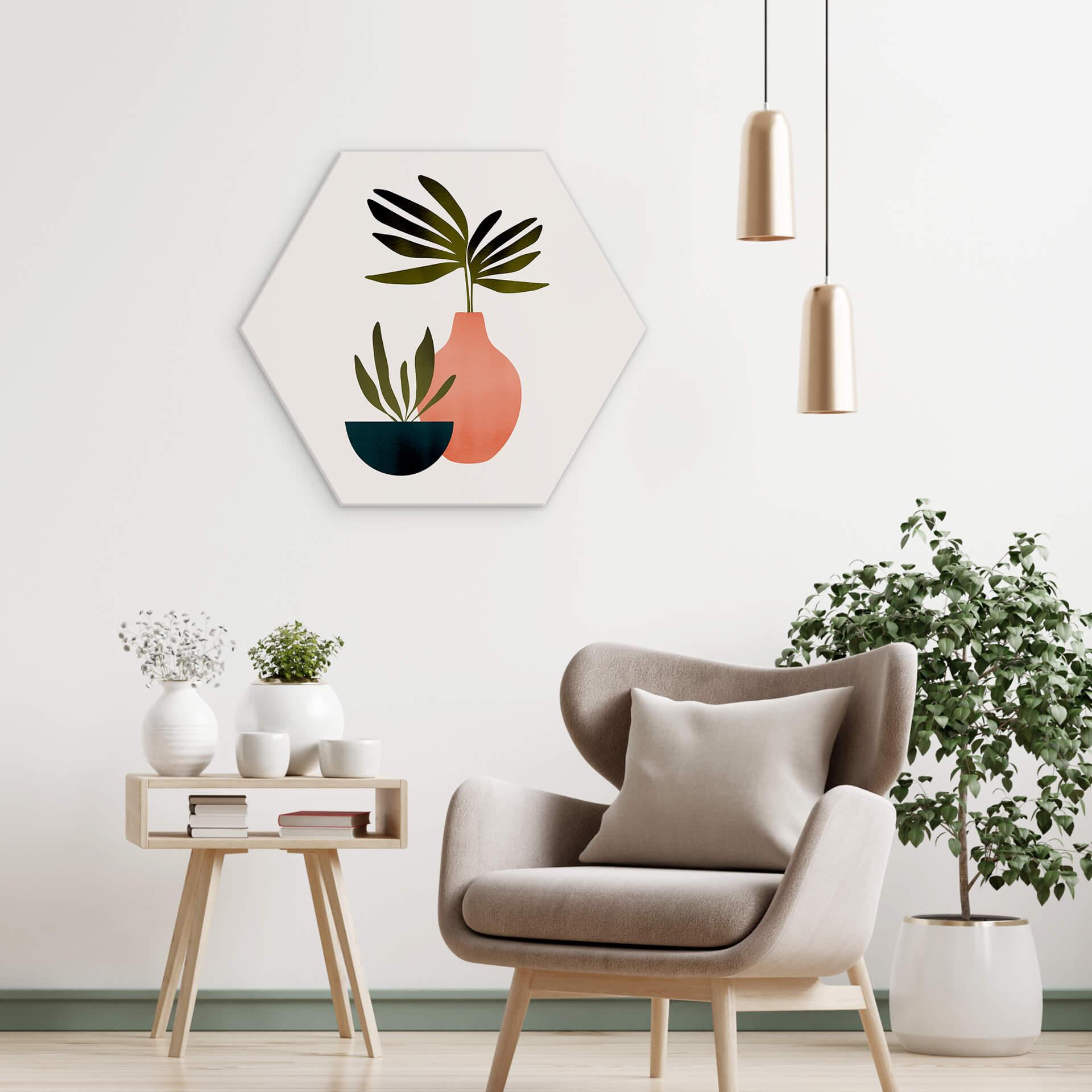 Hexagon Dibond Kubistika - Scandinavisch Stilleven