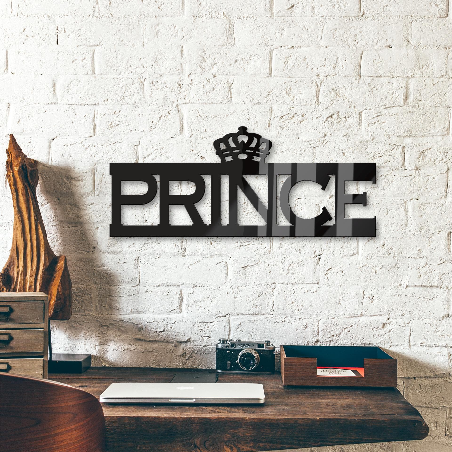 Lettres décoratives en verre acrylique - Prince