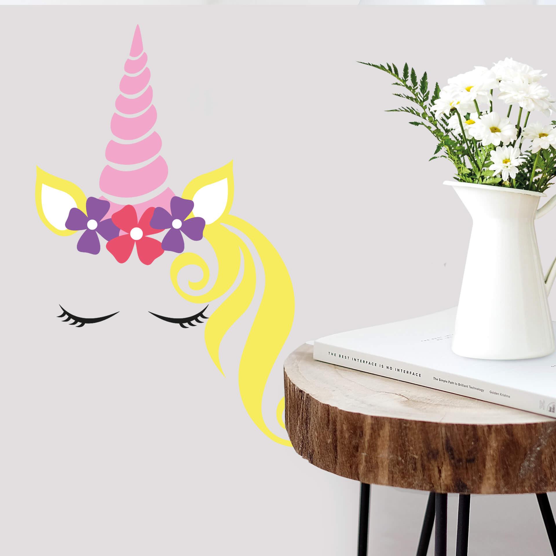 Muursticker Lady Unicorn
