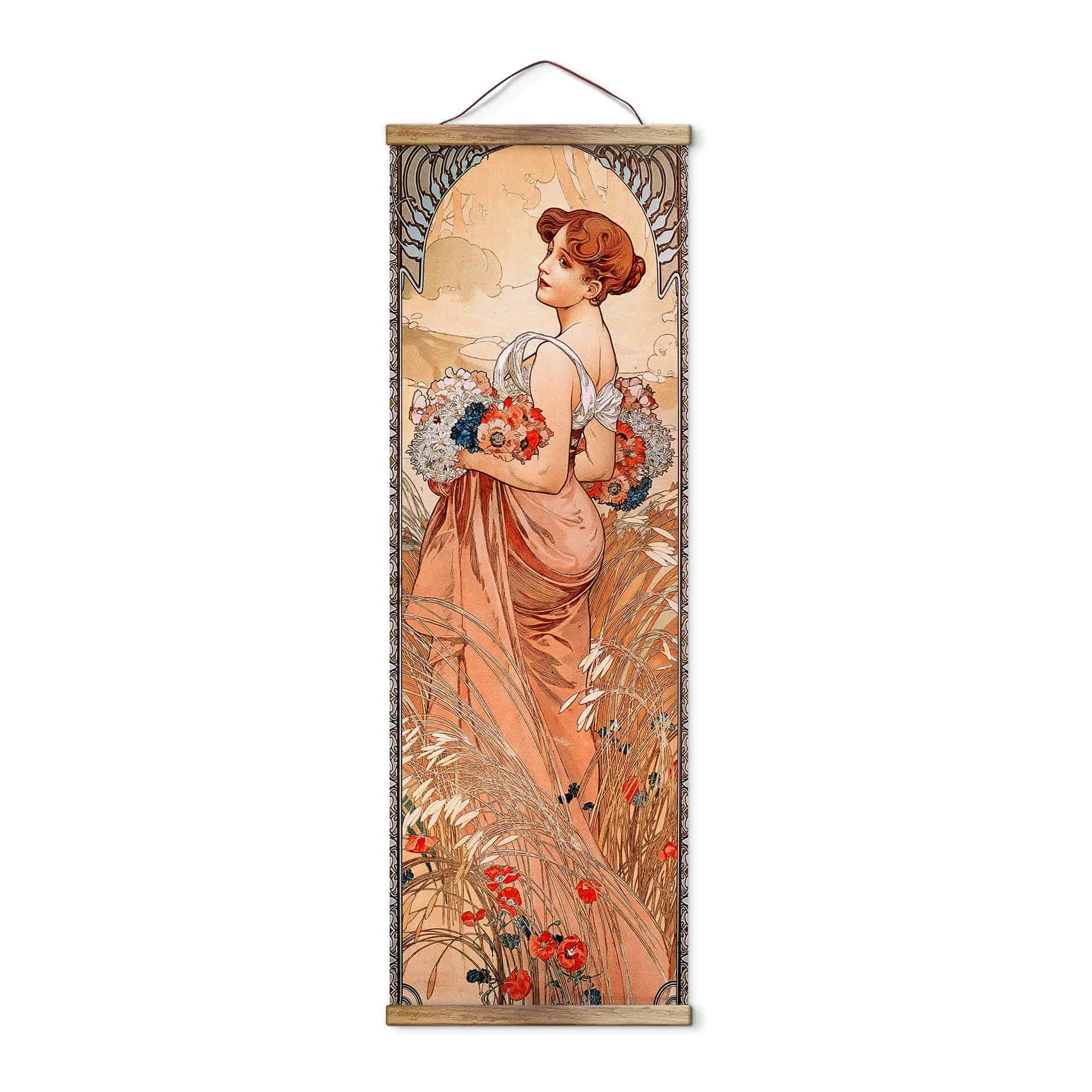 Tekstil plakat Mucha - Sommer 1900 - Panorama