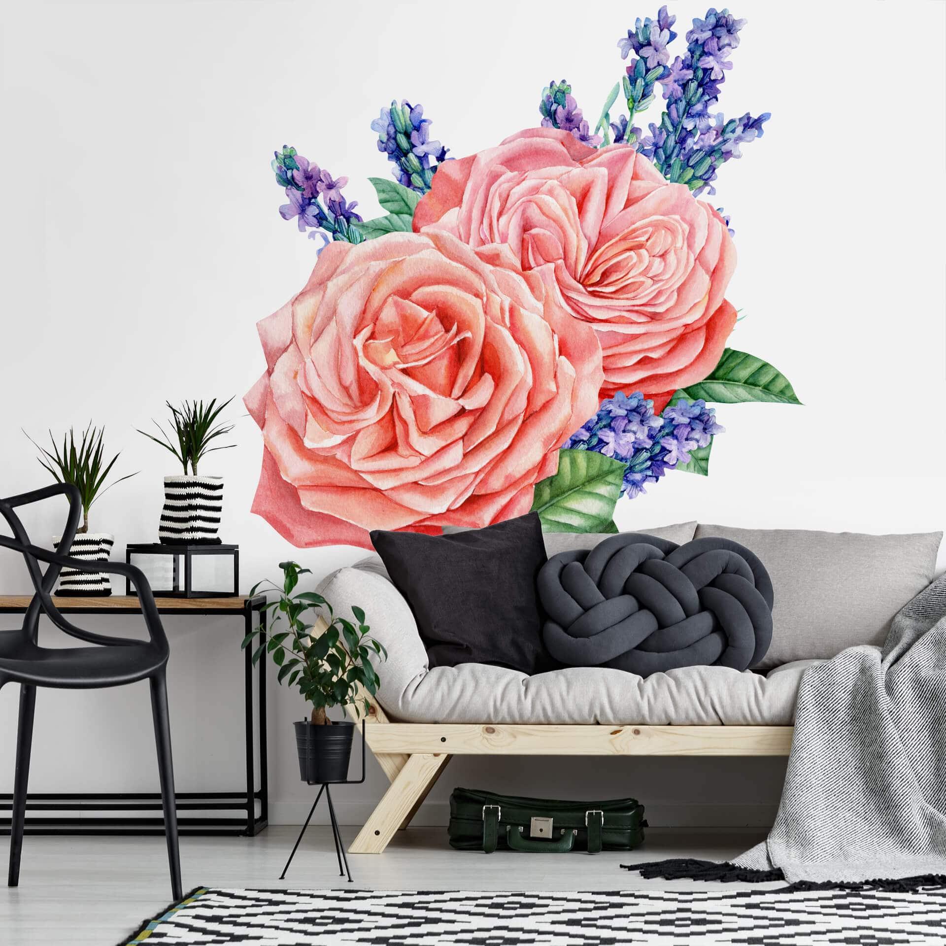 Muursticker Rozen XXL