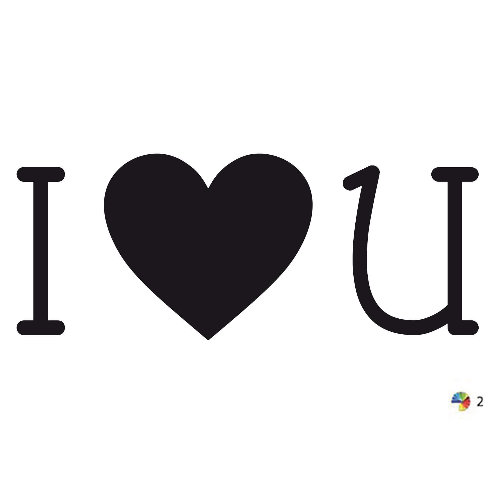 Muursticker Love Alphabet (2-kleurig)