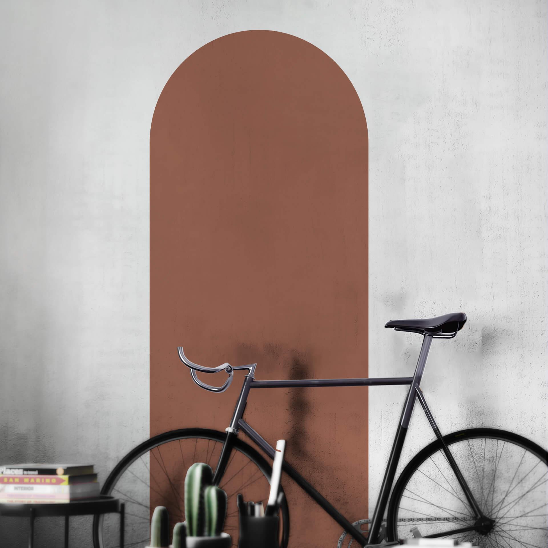 Wall Sticker Rundbue smal - rustrød