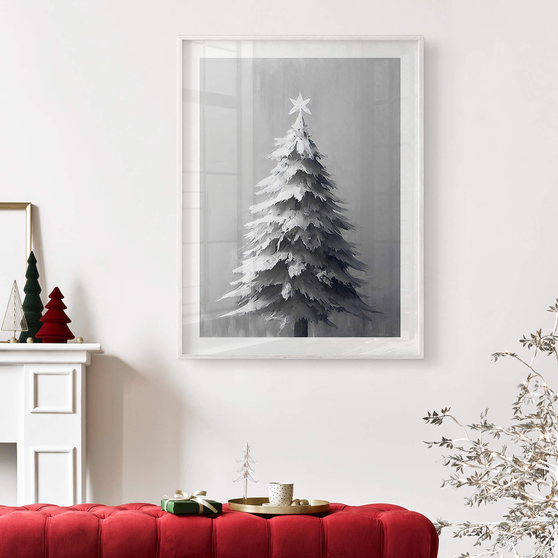 Plakat Sneklædt juletræ - Treechild
