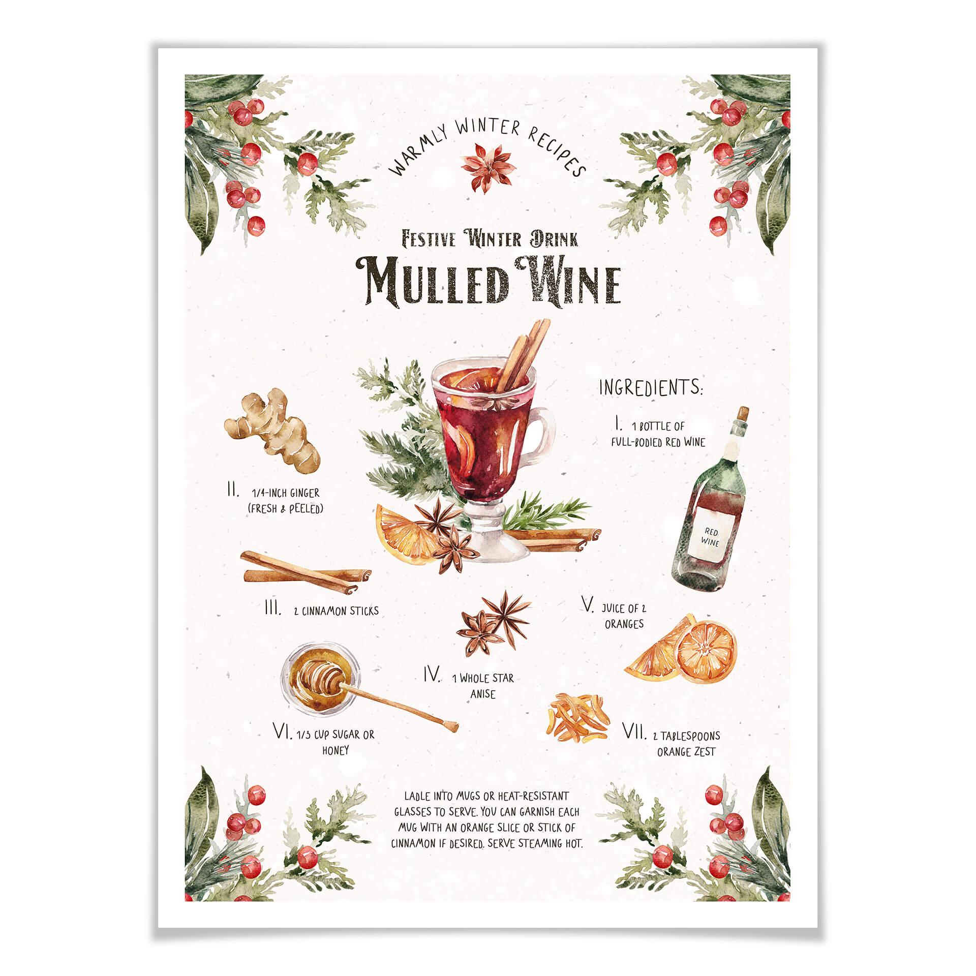 Plakat - Mulled Wine Recipe
