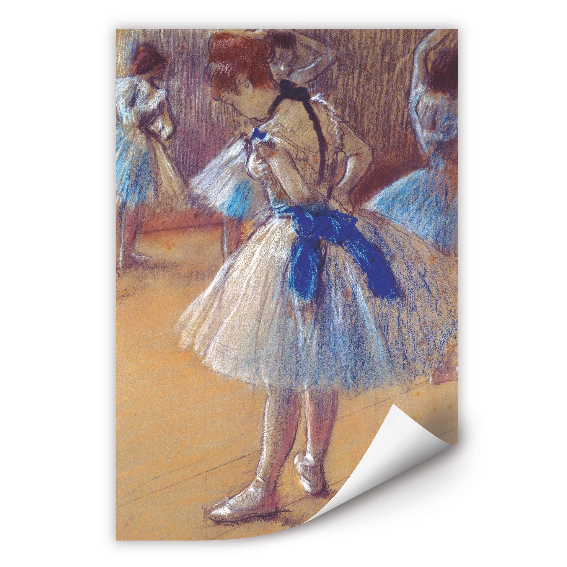 Wallprint Degas - Tänzerin beim Binden der Schleife