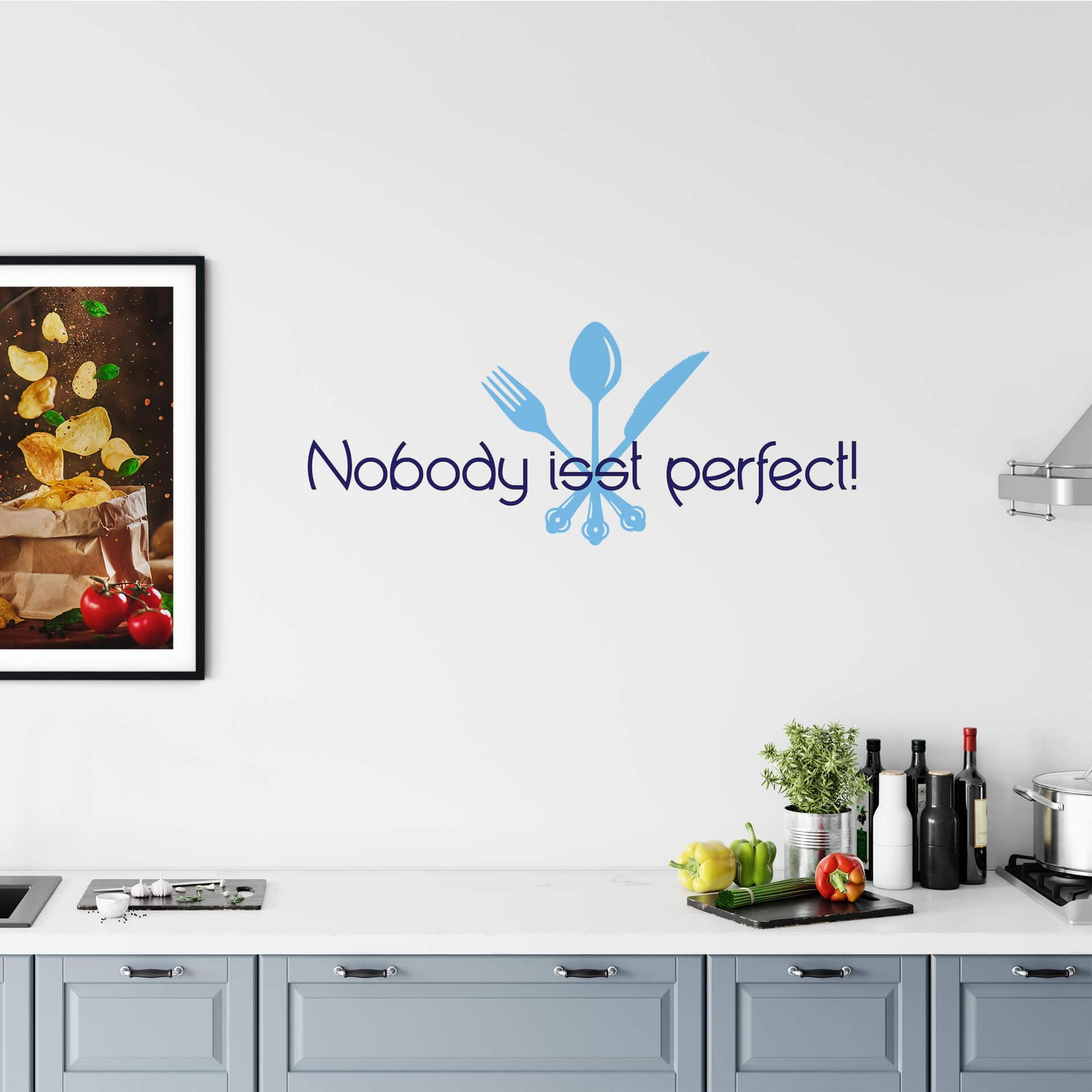 Wandtattoo Nobody isst perfect! (2-farbig)