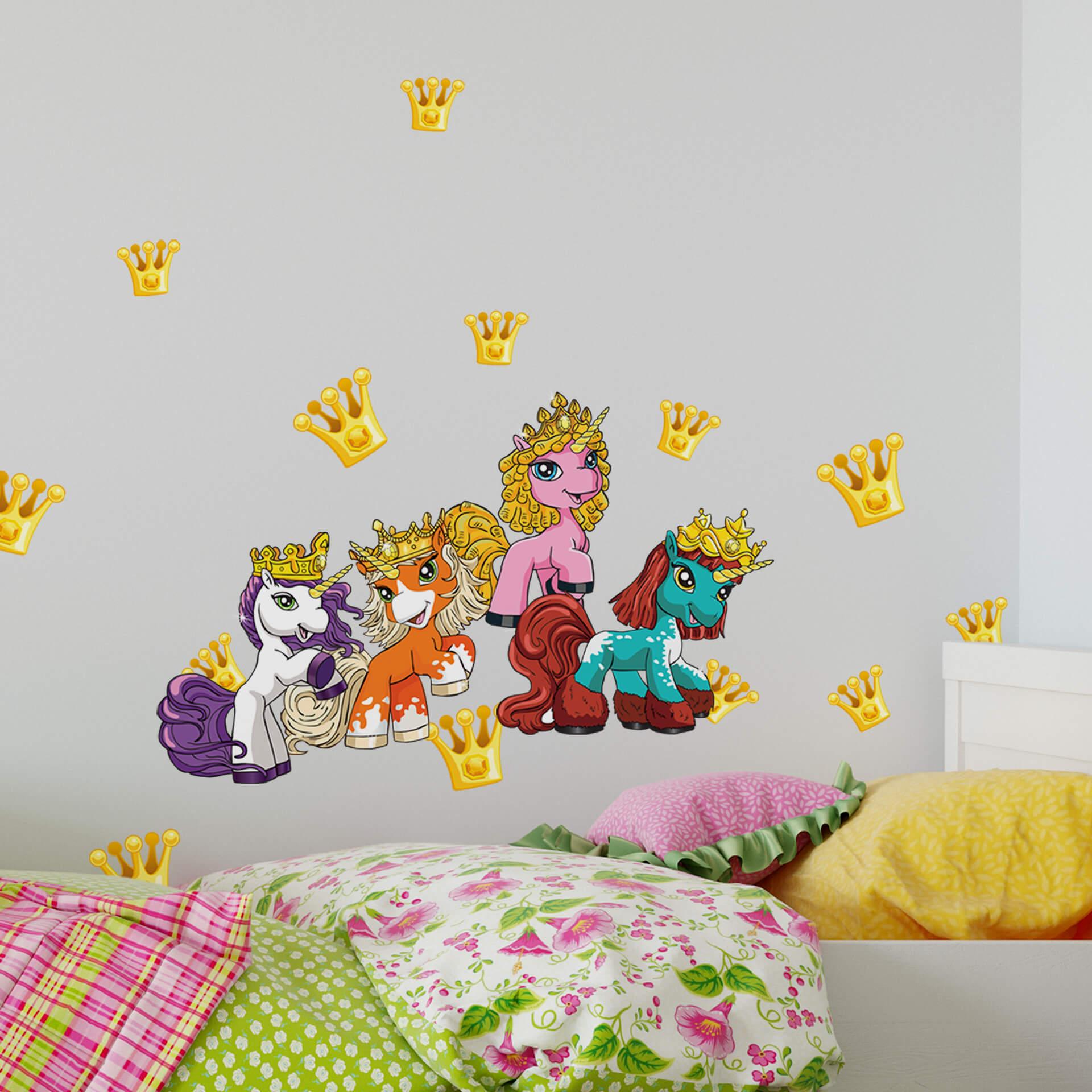 Wallsticker Filly Unicorn Party Sæt