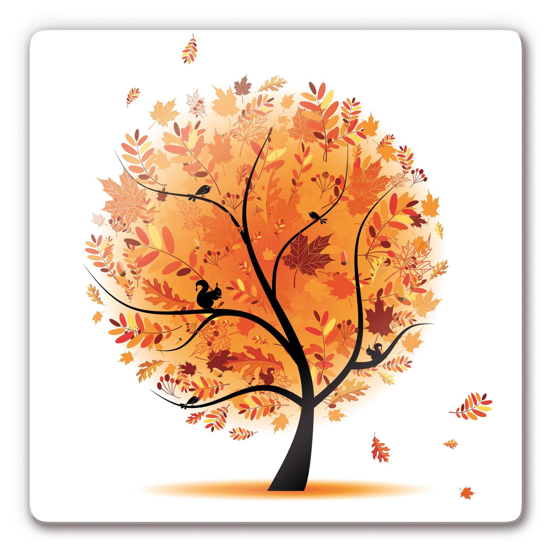 Tableau en verre - Arbre d'automne 1