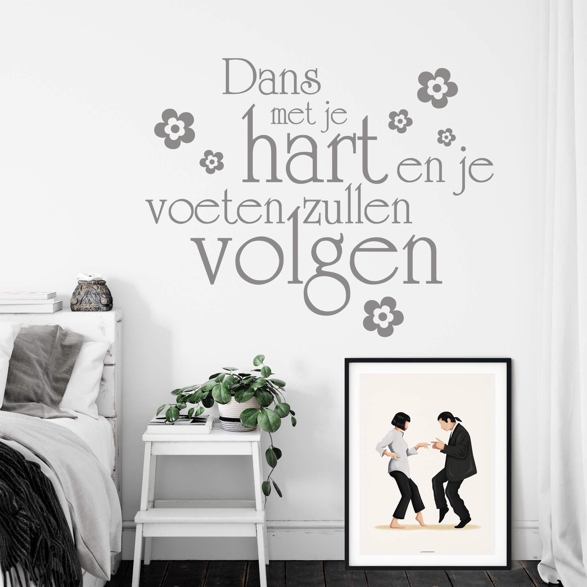 Wandtattoo Dans met je hart en je voeten zullen volgen