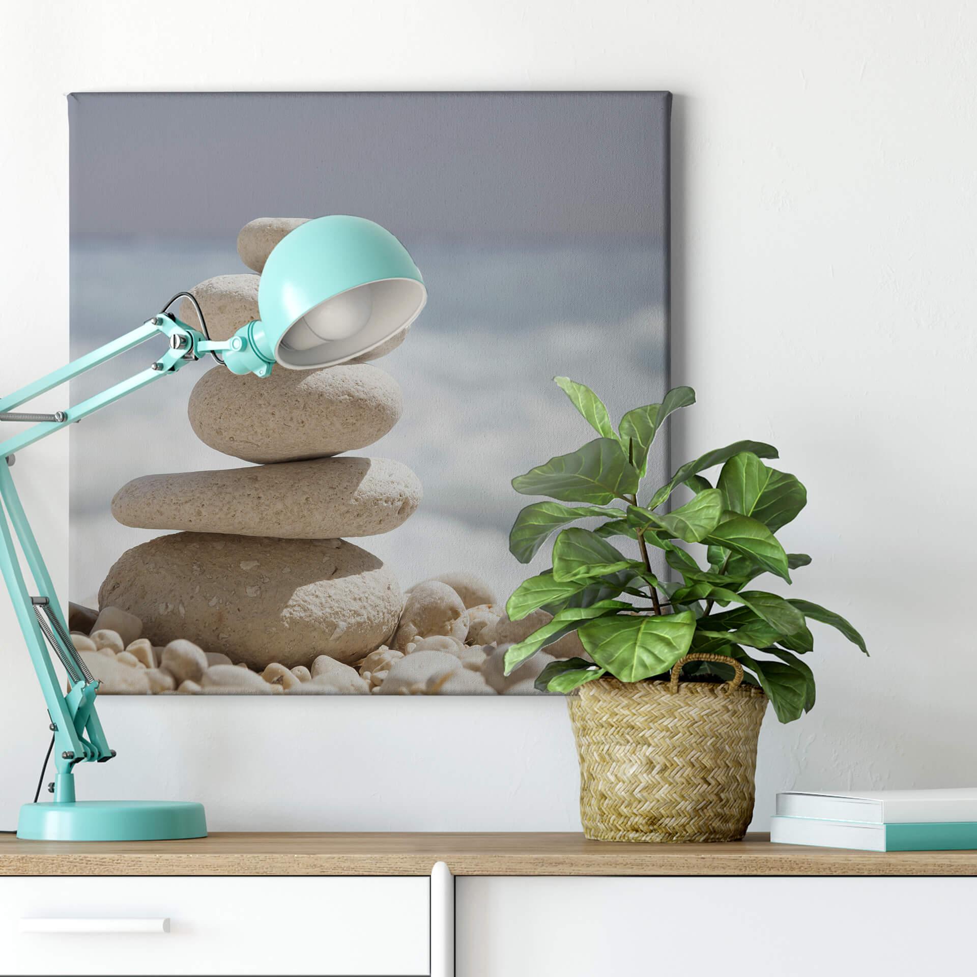 Canvas Stenen aan Zee