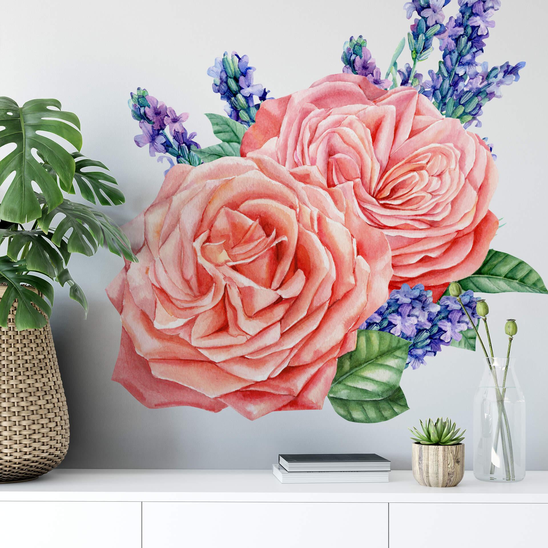 Muursticker Rozen XXL