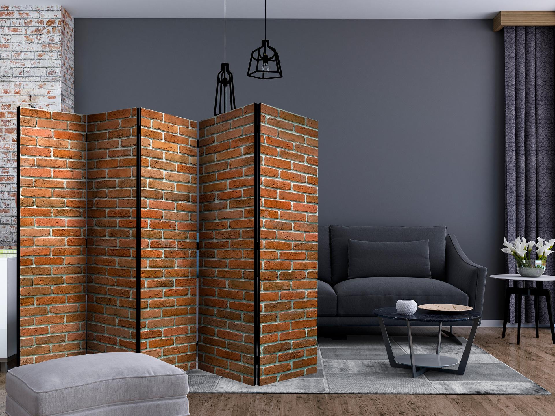 Divisorio per sala - Muro di città, 5 pezzi - 225x172 cm