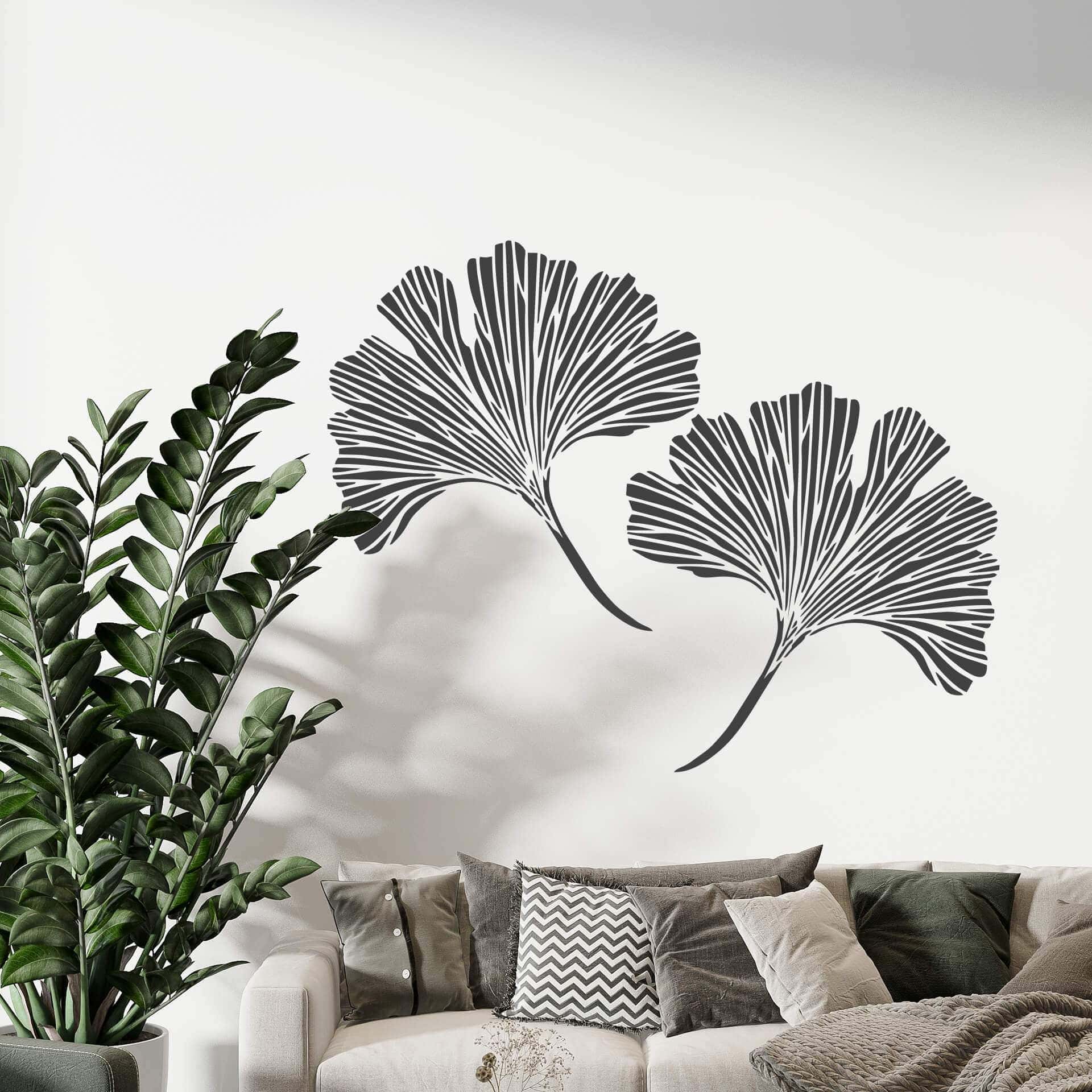 Wandtattoo Gingko Blätter (2-teilig)
