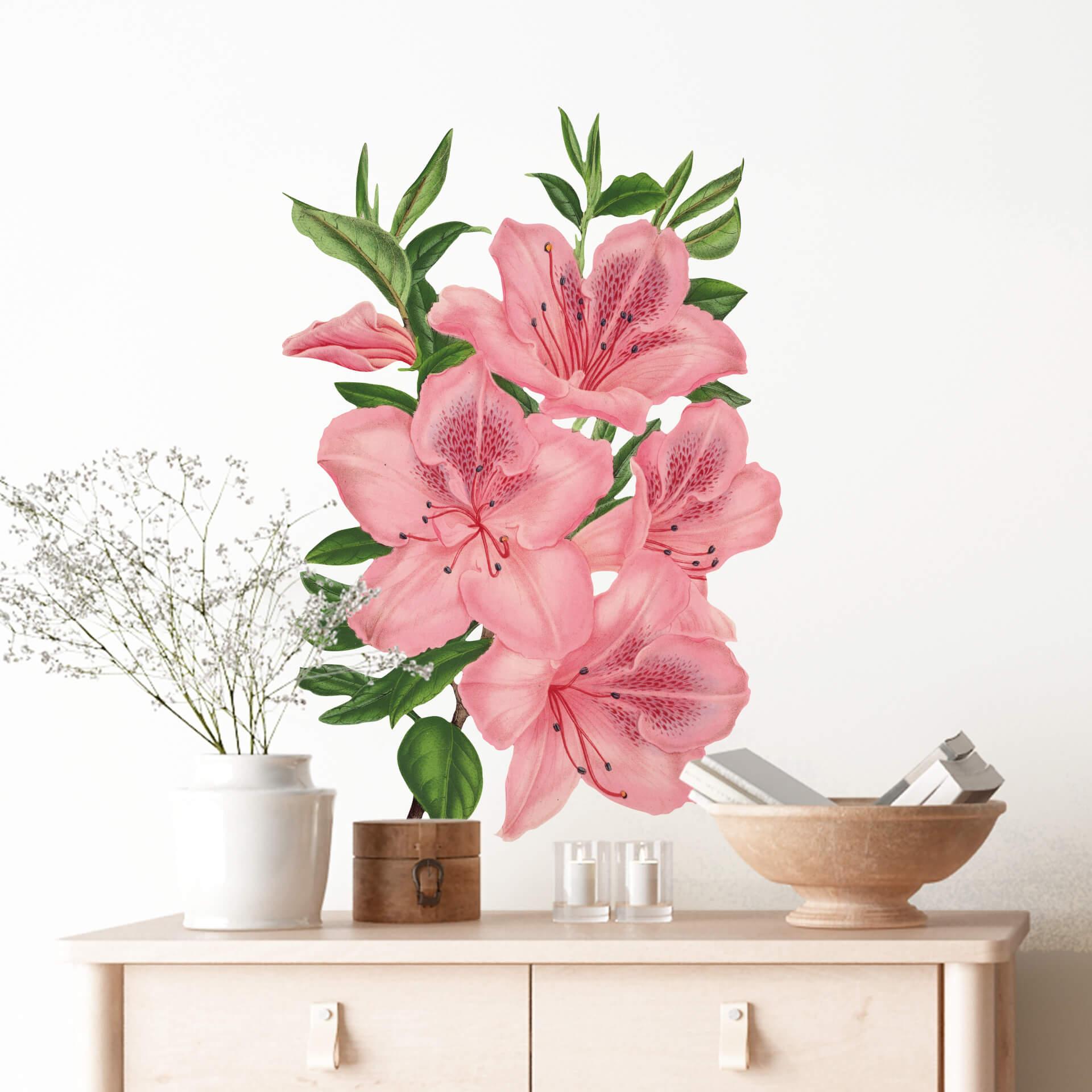 Muursticker Roze Lelie