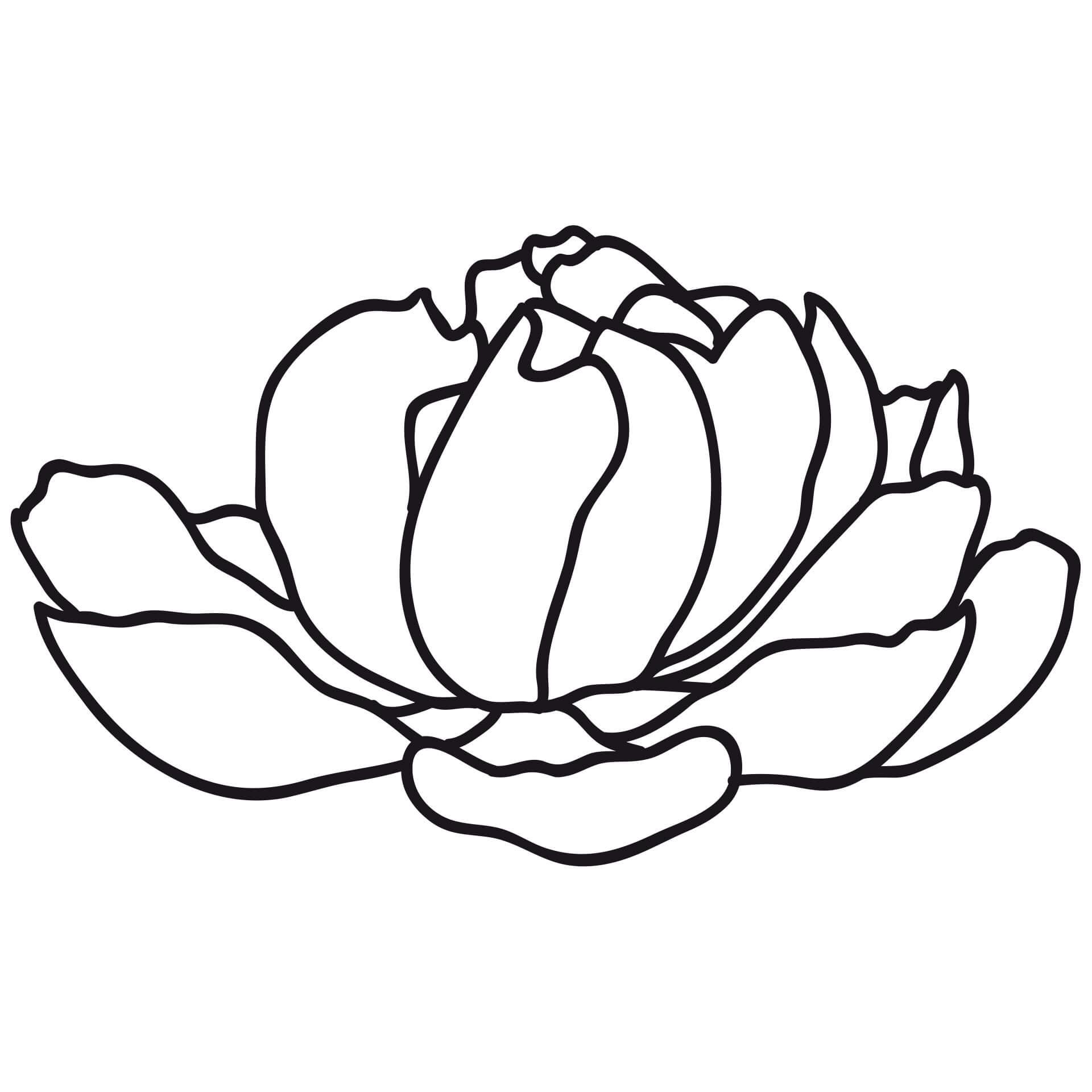 Muursticker Peony Blossom 01
