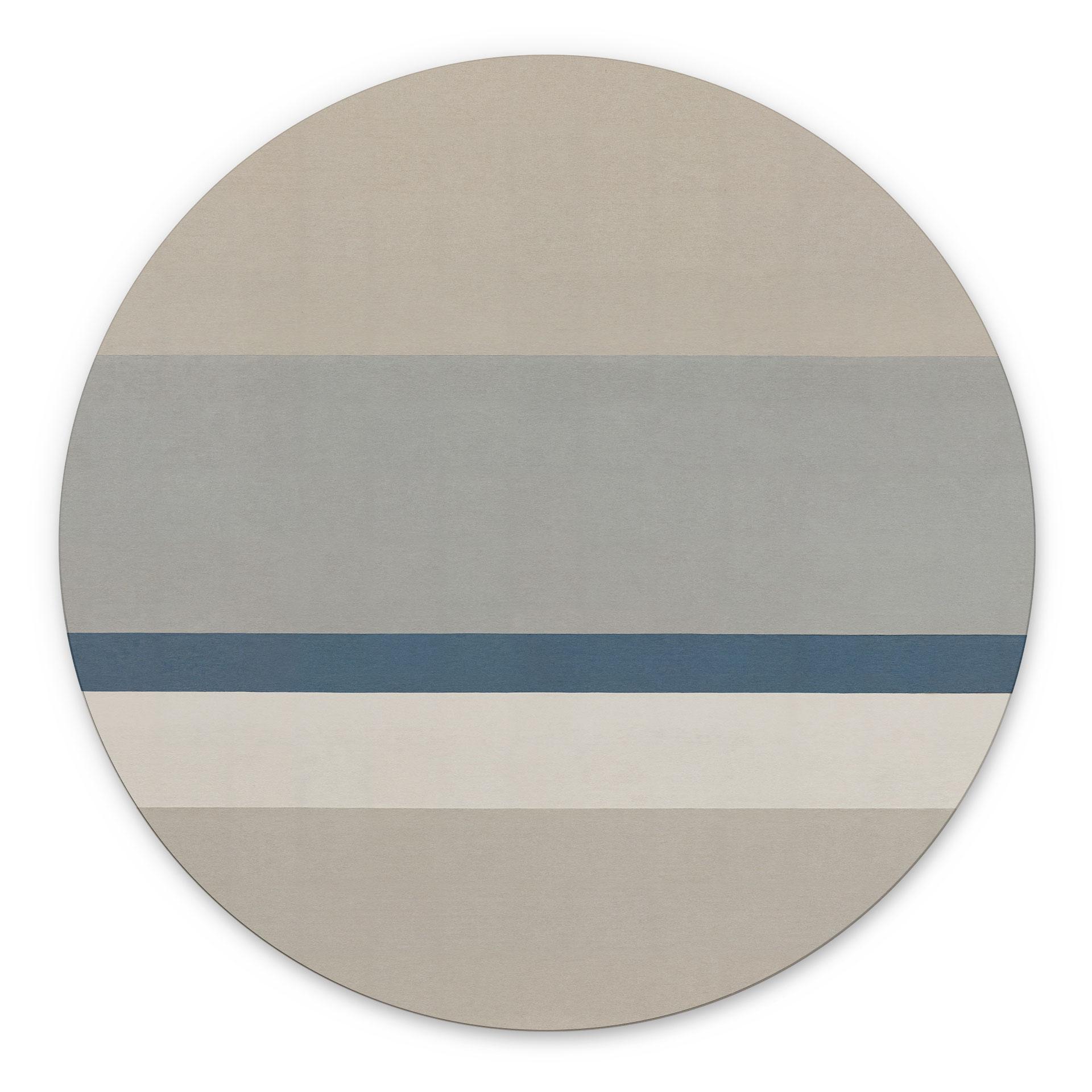 Quadro da parete Agnes Balance - Strisce orizzontali - Sir Edward x Grigory Gladarev - Alu-Dibond rotondo