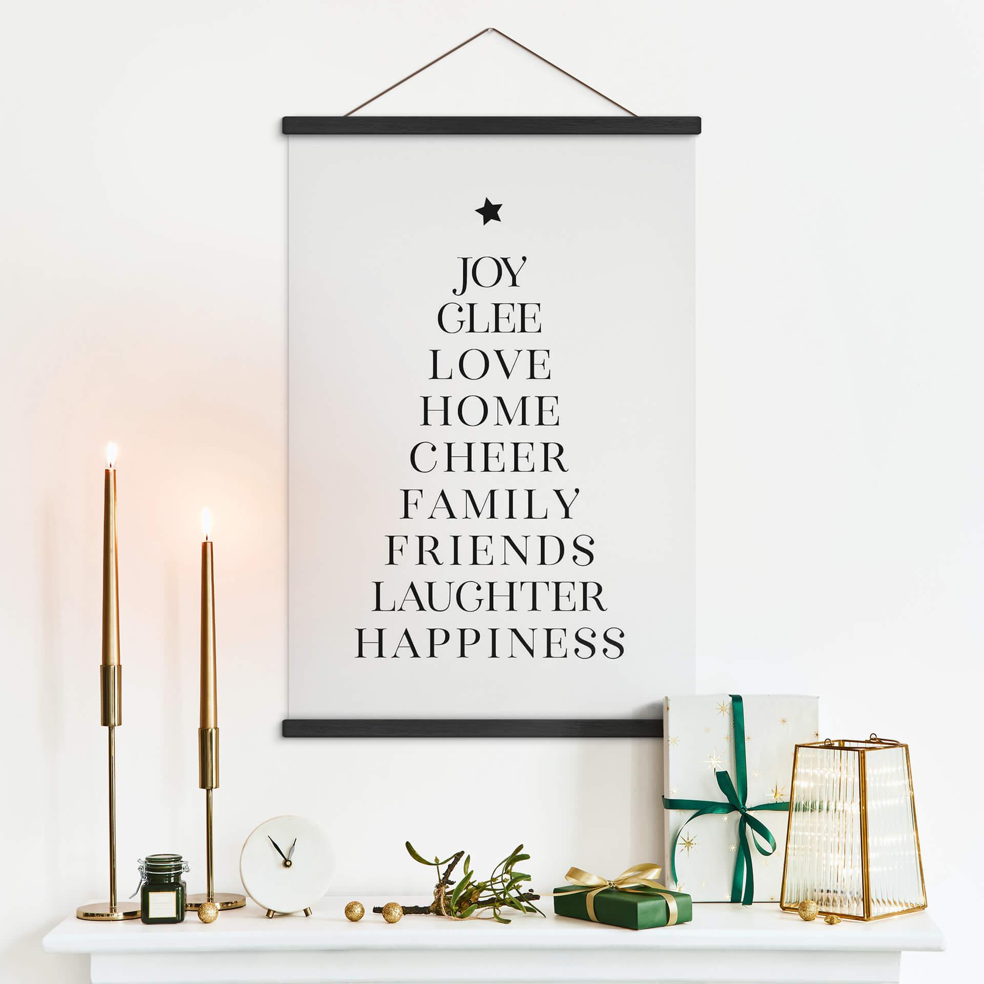 Tekstil plakat Blursbyai - Christmas Tree Typography
