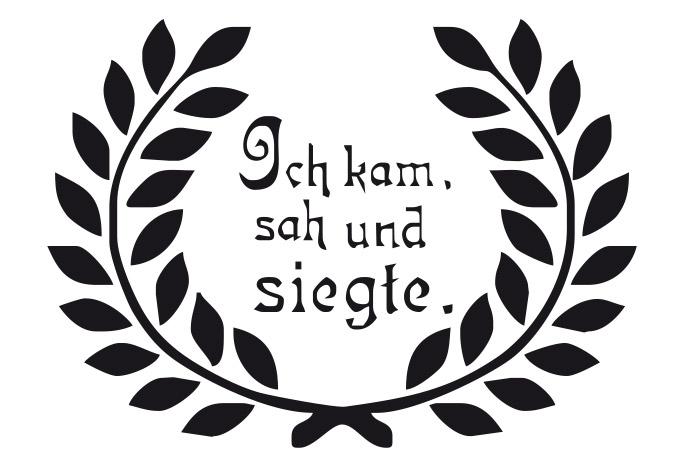 Wandtattoo Ich kam, sah und siegte