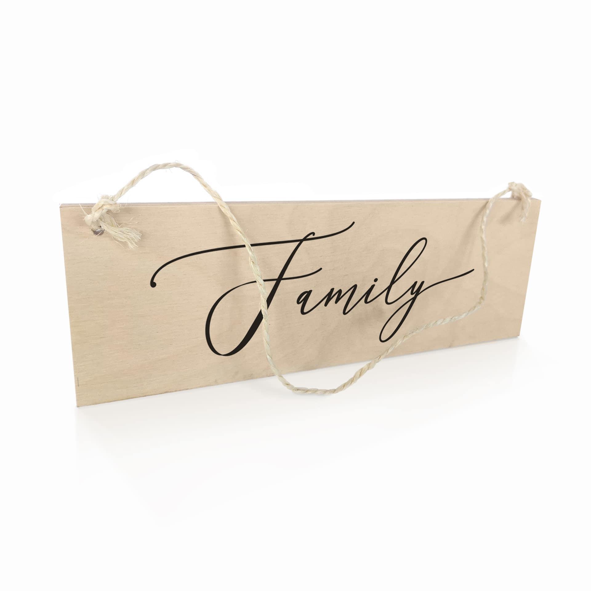 Houten Bordje - Family