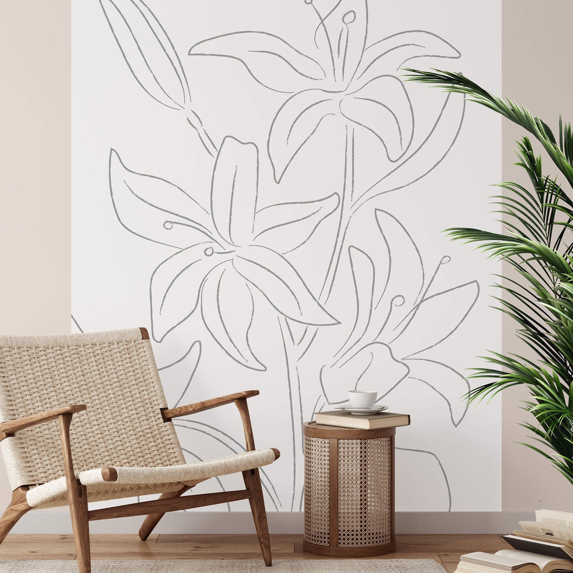Fototapet 1X Studio - Line Art Floral