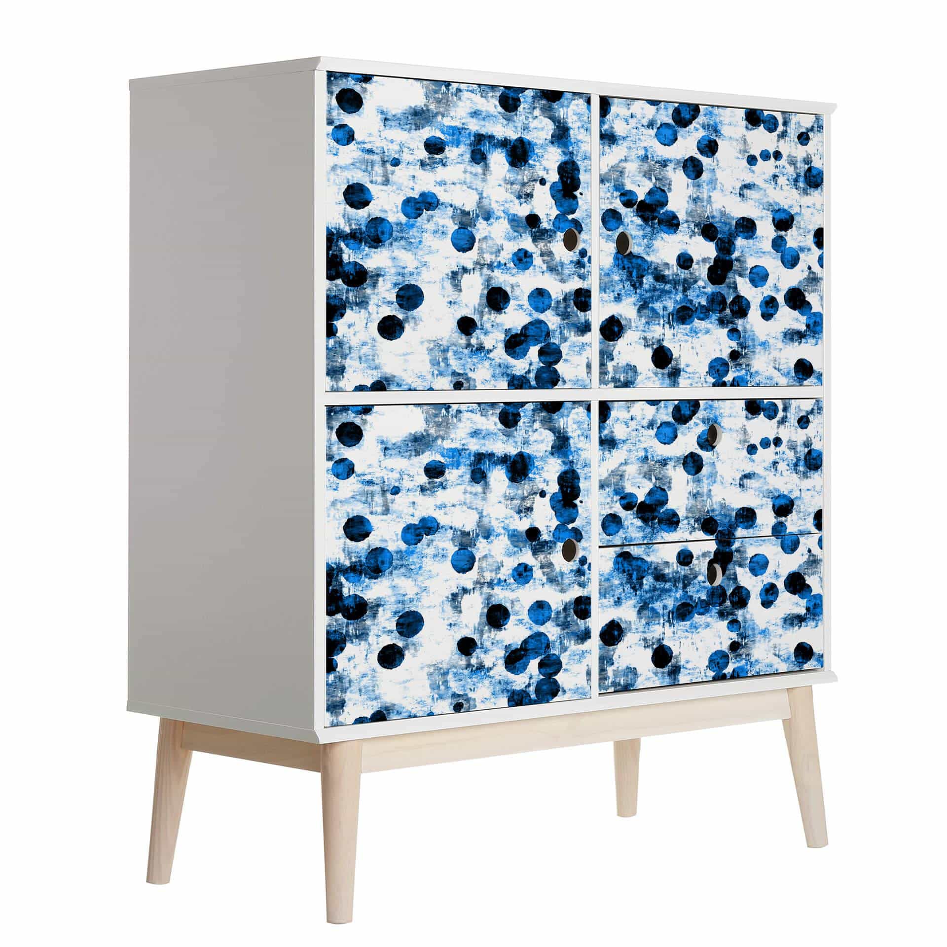 Møbelfolie, dekorativ folie - kan tørres af - Blue Dots