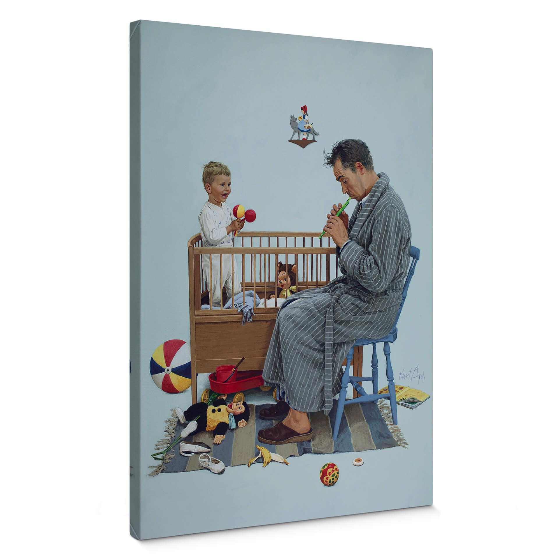 Leinwandbild Kurt Ard - Schlaf, mein Prinzlein, schlaf ein... (1962) - 70x100 cm