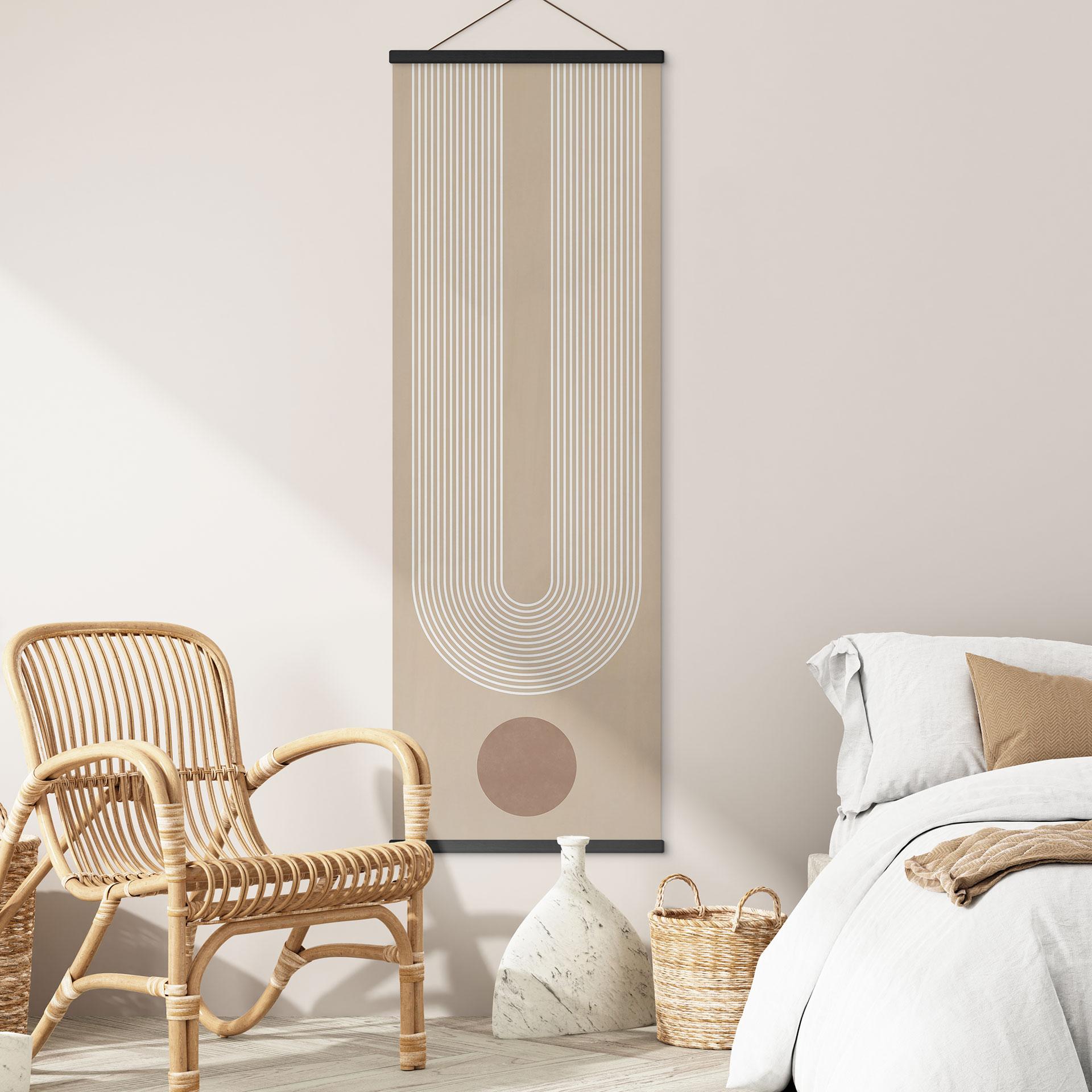Tekstil plakat Abstrakt geometri i balance - Ristova - Panorama