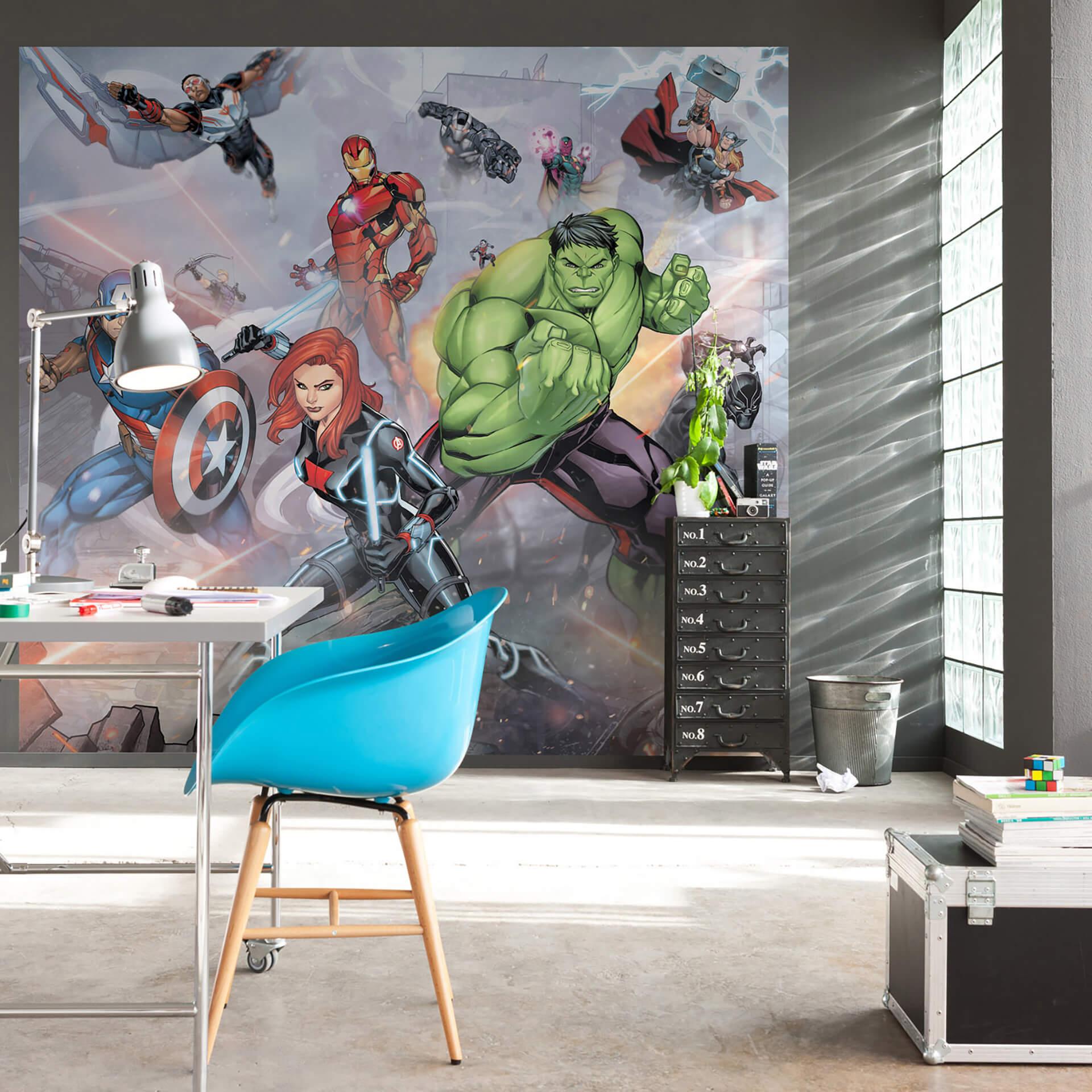 Non-woven tapet - Avengers Street Revenge - 300 x 280 cm