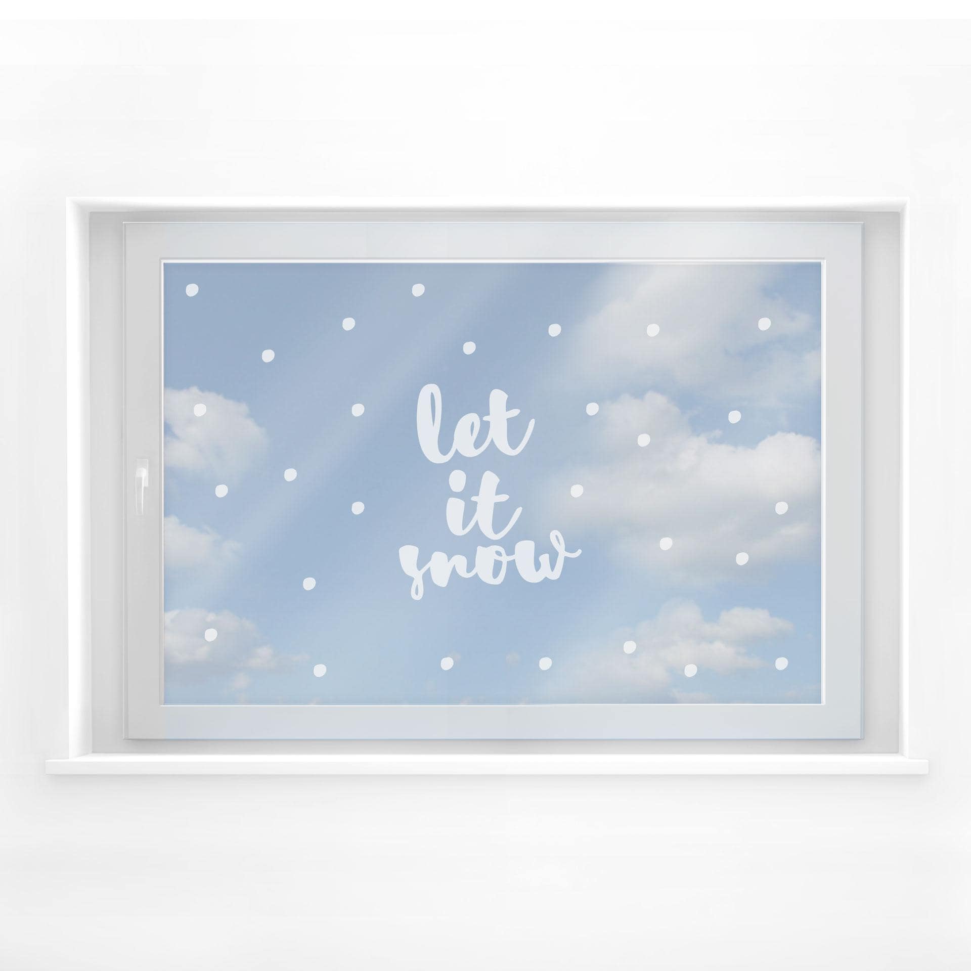 Vinilo para ventanas Let it Snow