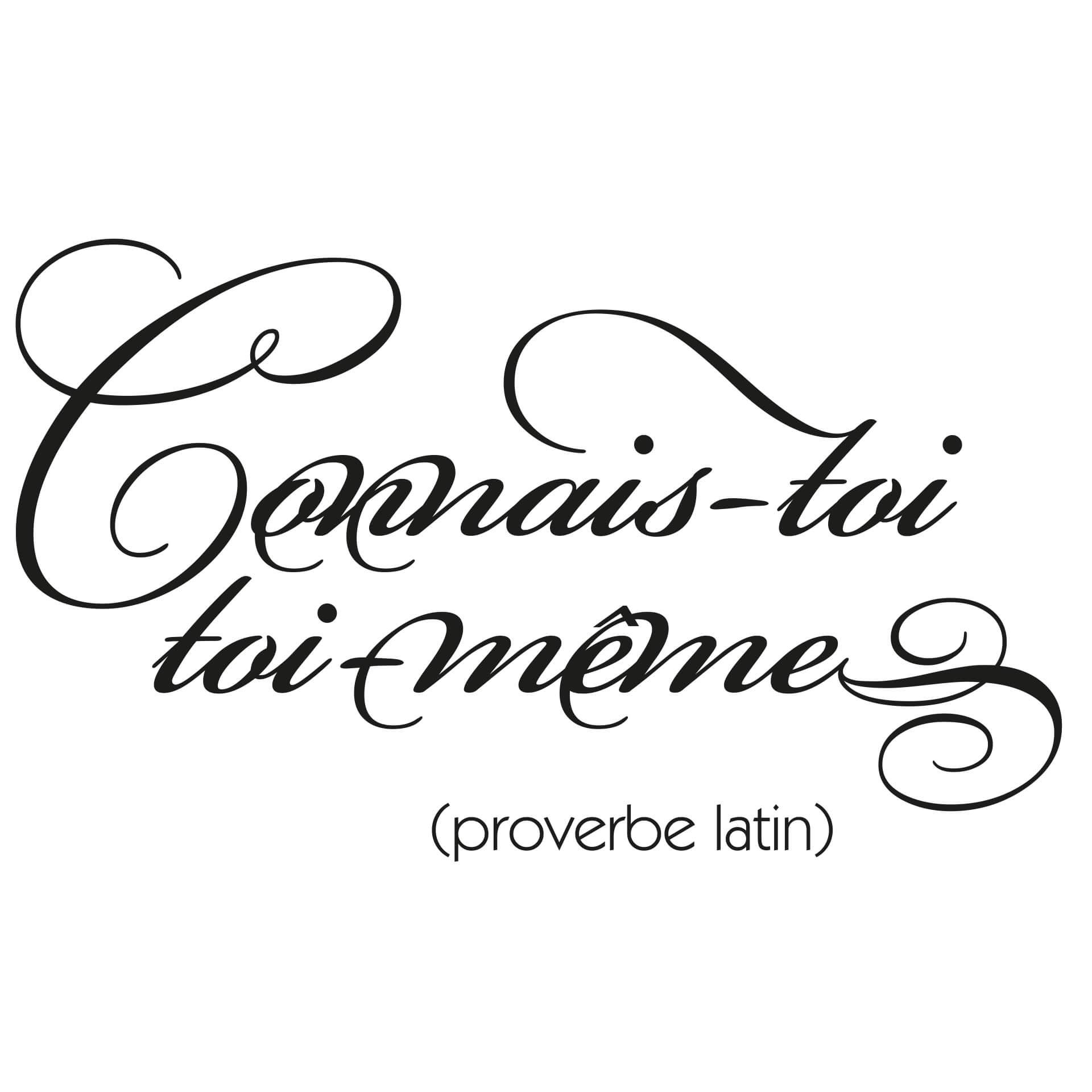 Adesivo murale - Connais-toi toi-même