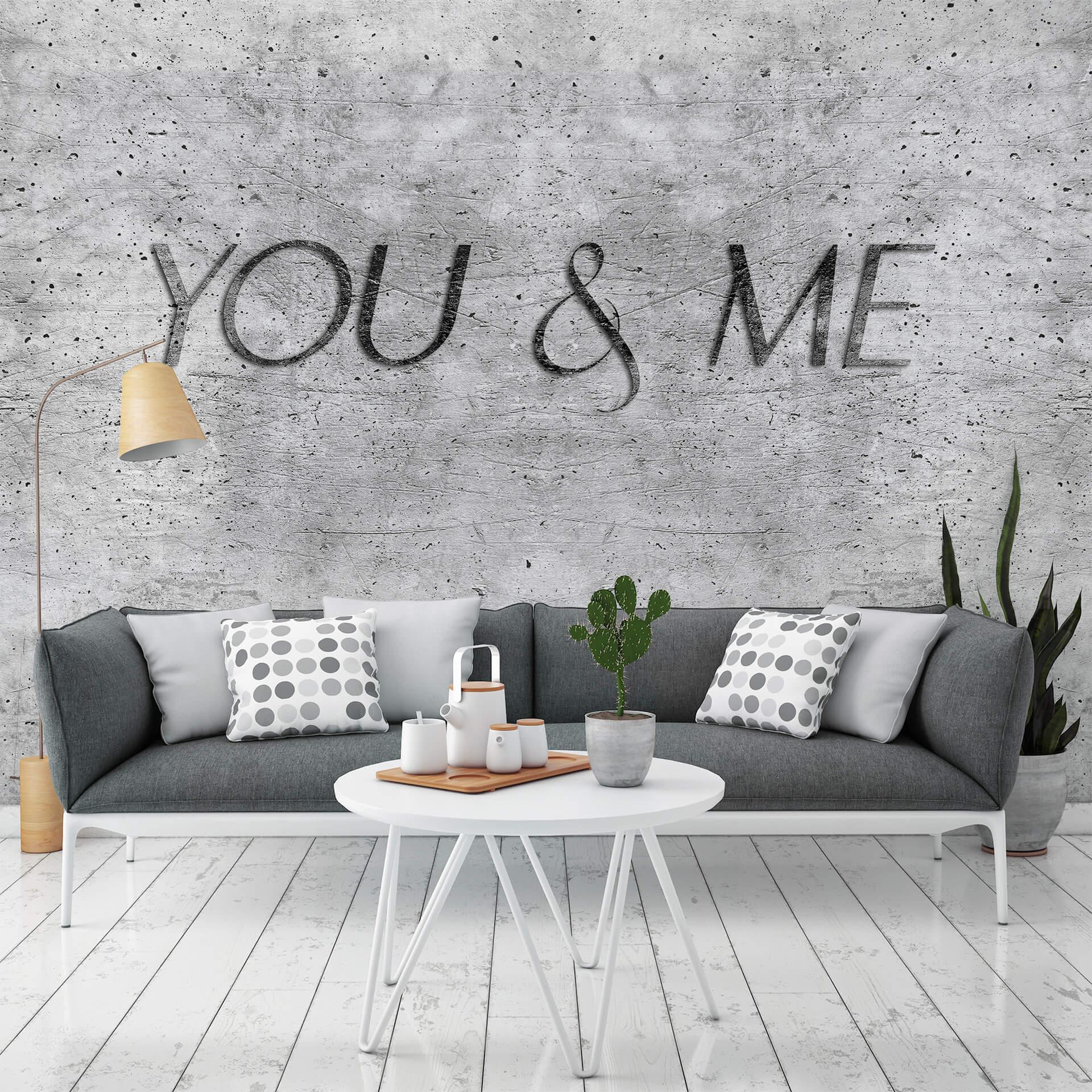 Fototapet - You & Me - Betonlook