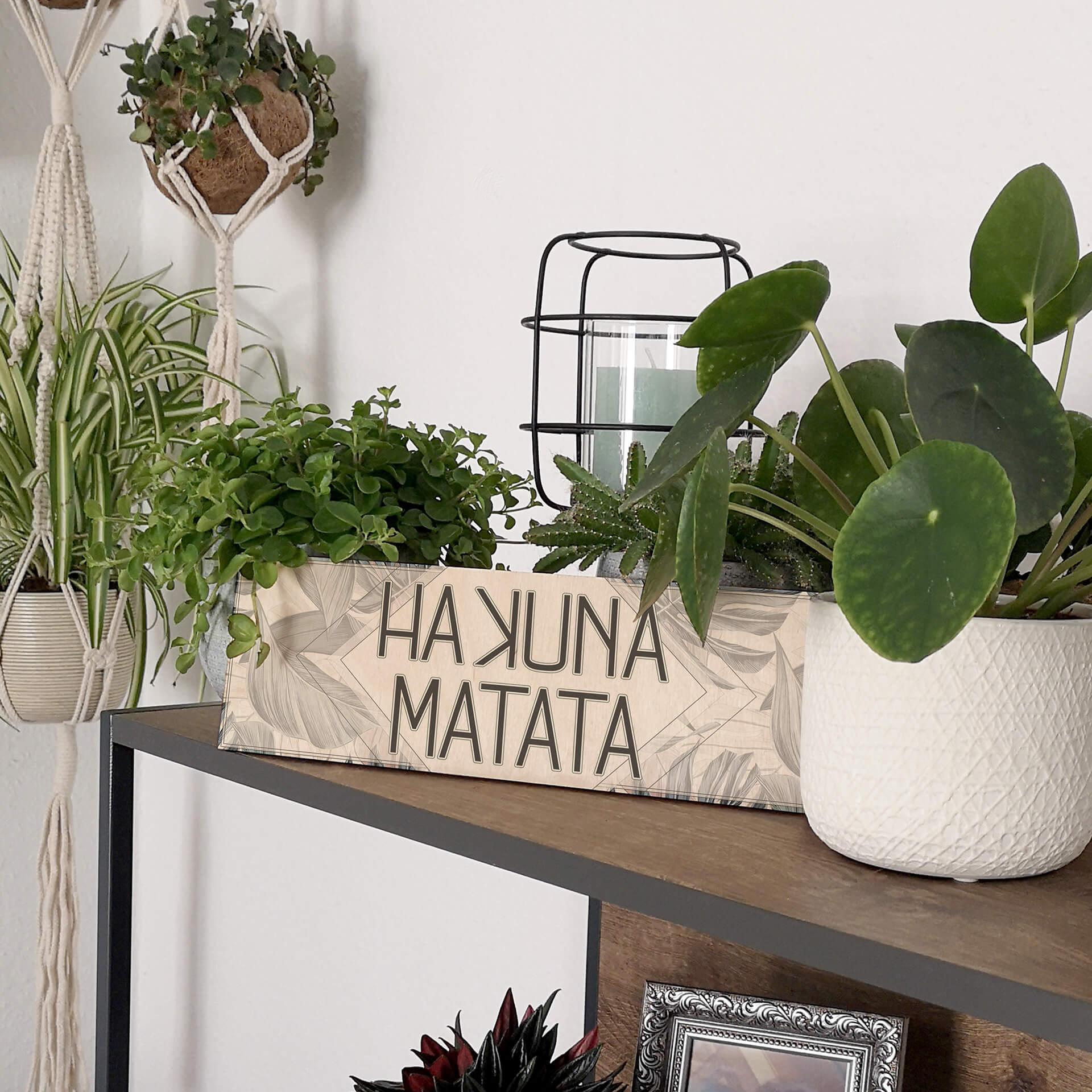 Targa in legno - Hakuna Matata